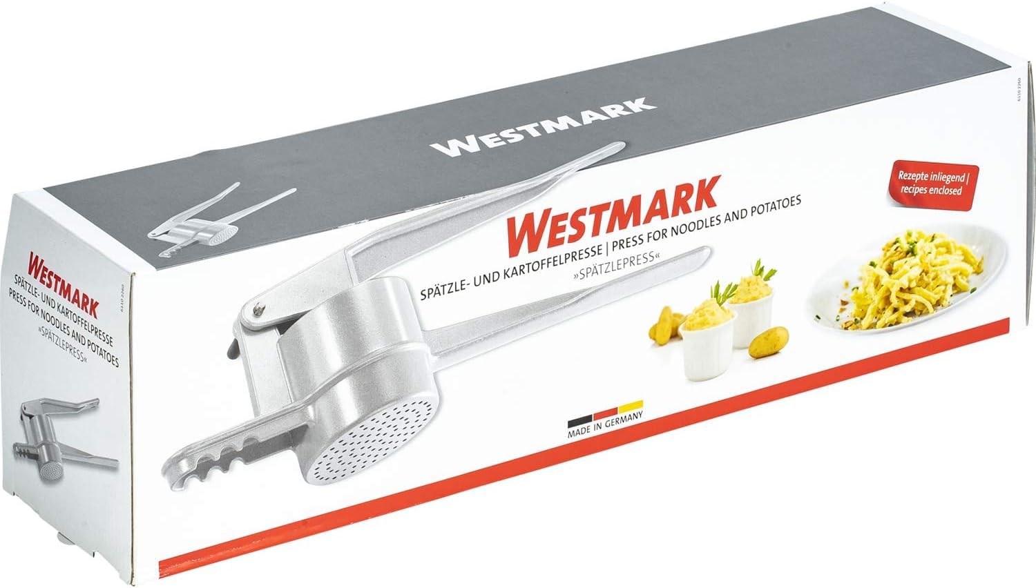 Westmark Spaetzle Maker - Classic Round Noodle Press for German Dumplings | Perfect for Homemade Spaetzle, Knöpfle & Egg Noodles | Great for Traditional German Cooking & European Cuisine