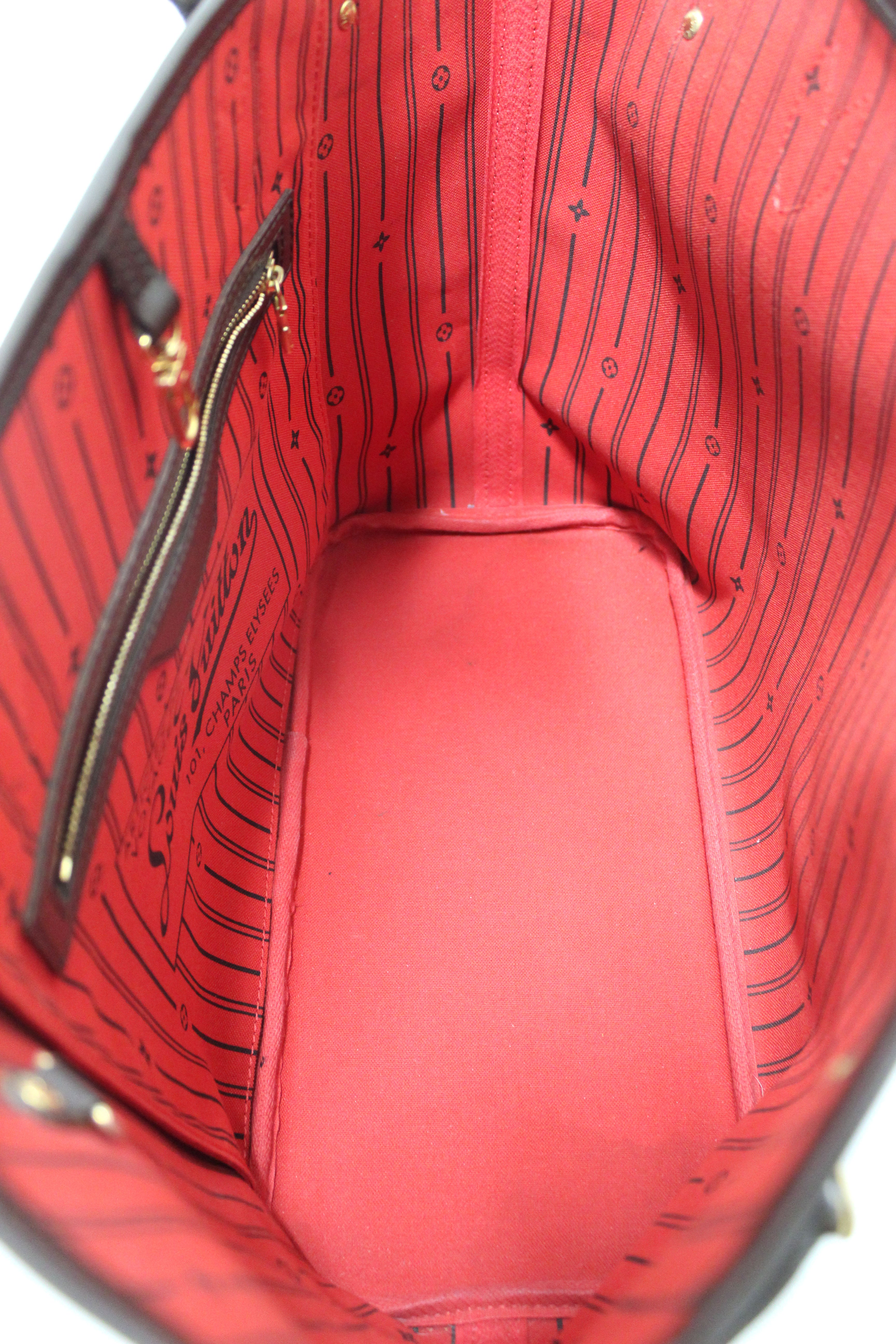 Authentic Louis Vuitton Damier Ebene Neverfull MM Shoulder Bag - Luxury Designer Tote for Women, Perfect for Work, Travel & Everyday Use