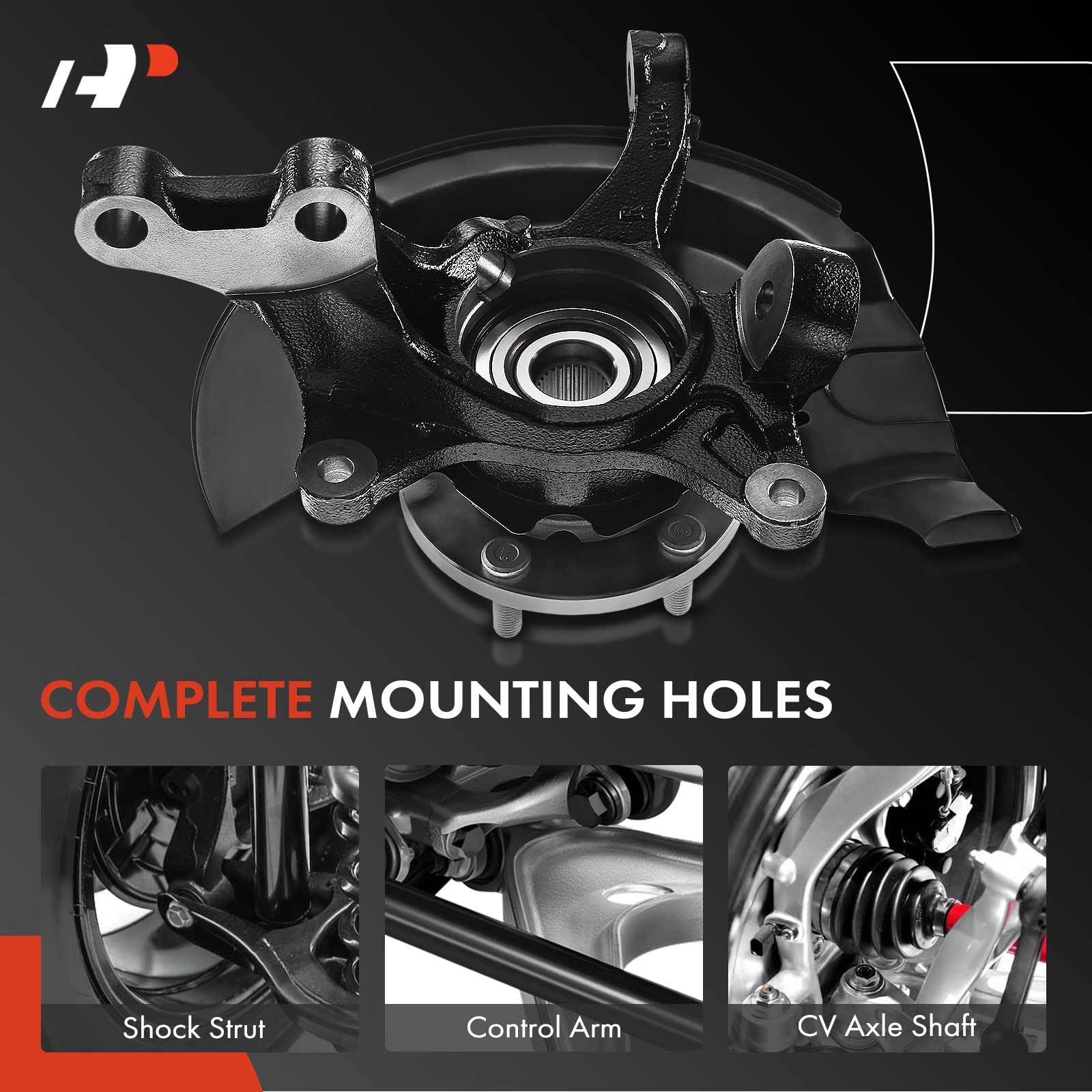 Premium Pair of Front Left & Right Steering Knuckle & Wheel Bearing Hub Assemblies - Compatible with 2004-2006 Toyota Camry 2.4L (Driver & Passenger Side) - Perfect for Suspension Repair & Wheel Alignment