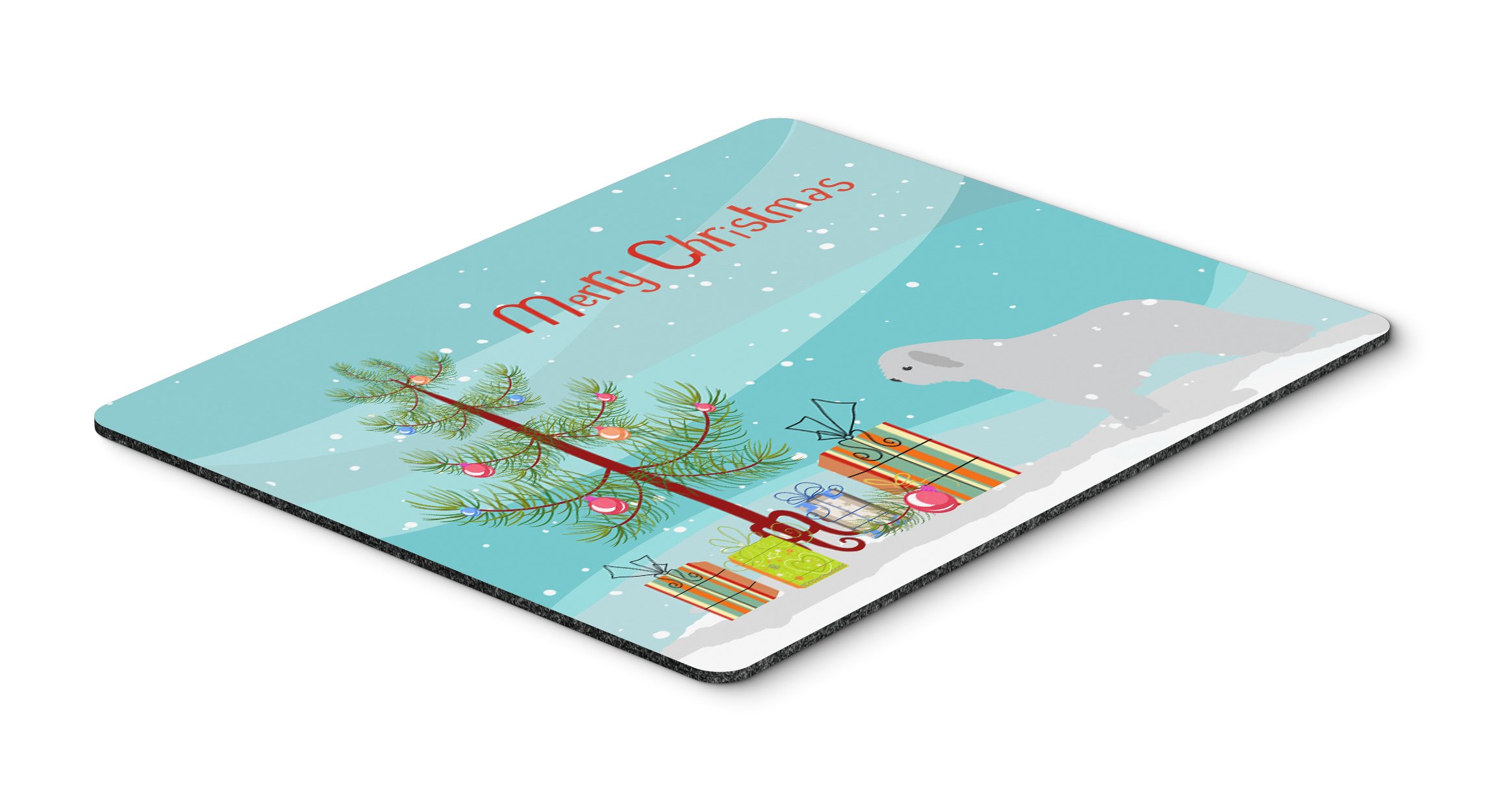 Spanish Water Dog Christmas Tree Mouse Pad - Large Washable Desk Mat for Home Office, Gaming & Computer Use | Holiday Decor & Workstation Accessory