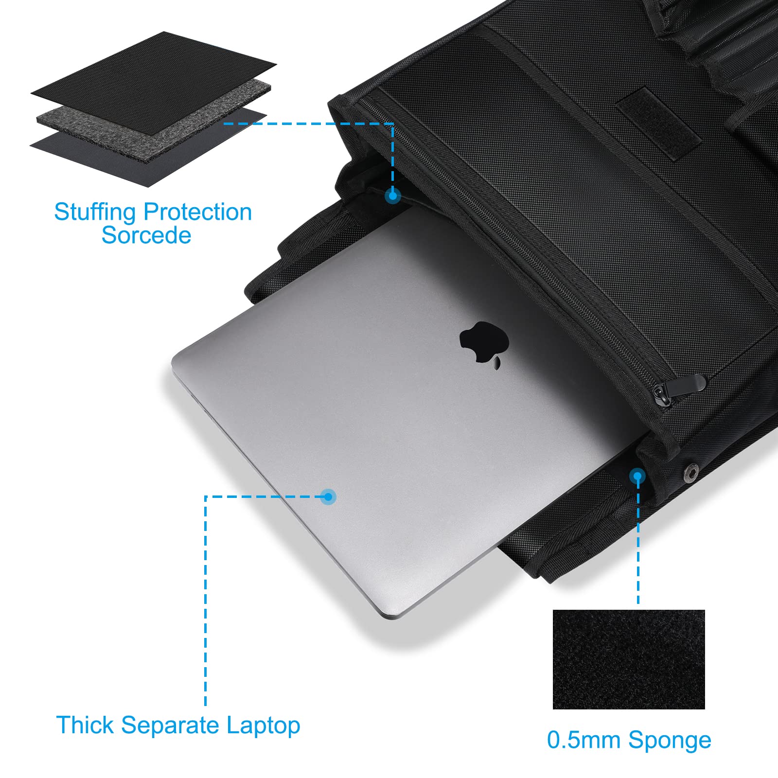 Premium Car Front Seat Organizer - Multi-Pocket Storage with Laptop/Tablet Pockets, Adjustable Straps & Cup Holders - Durable Black Organizer for Road Trips, Commuting & Family Travel