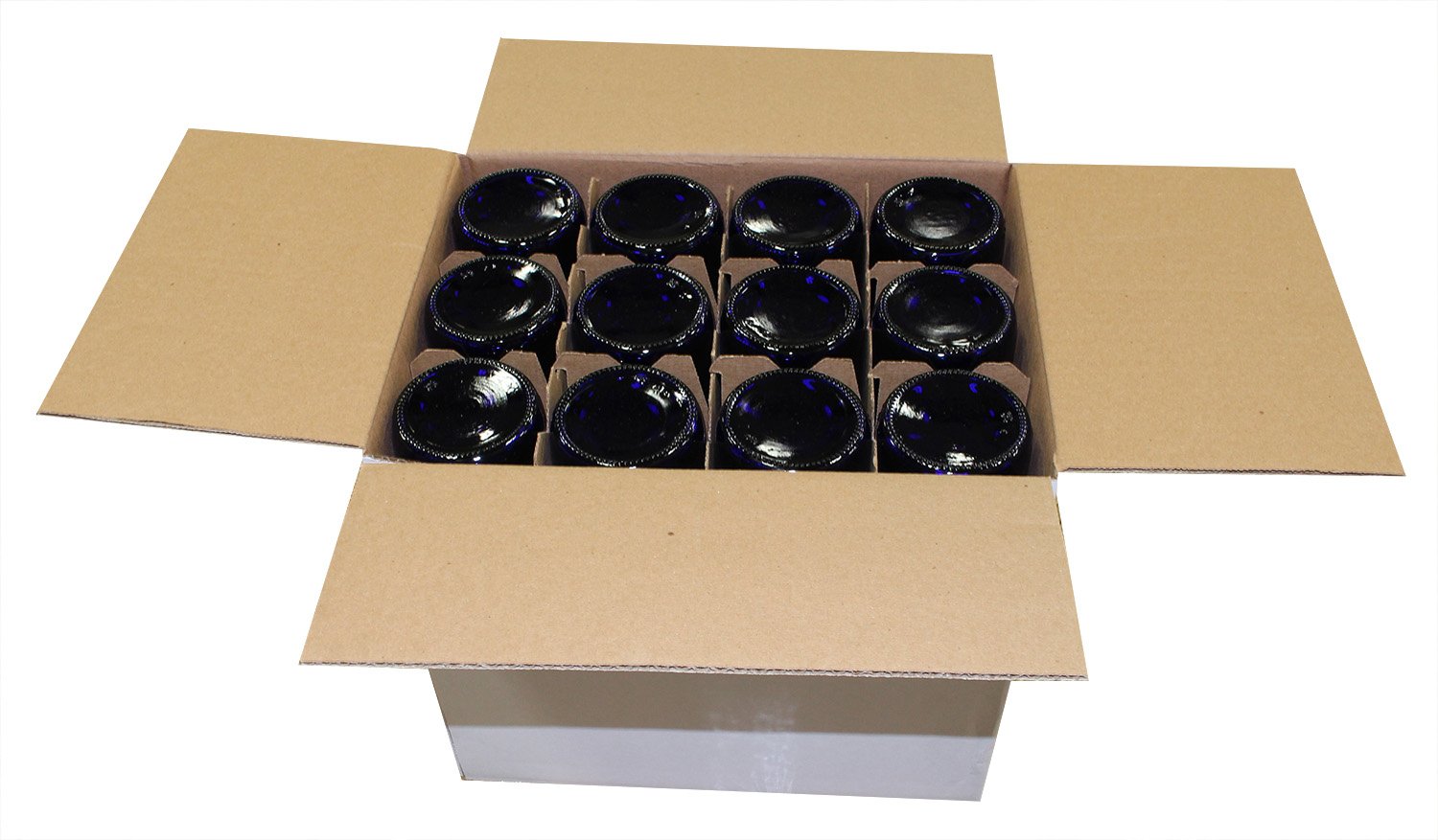 Premium 750ml Cobalt Blue Glass Wine Bottles - Bordeaux/Claret Style (Case of 12) - Perfect for Home Winemaking, Craft Cocktails & Gourmet Olive Oil Packaging