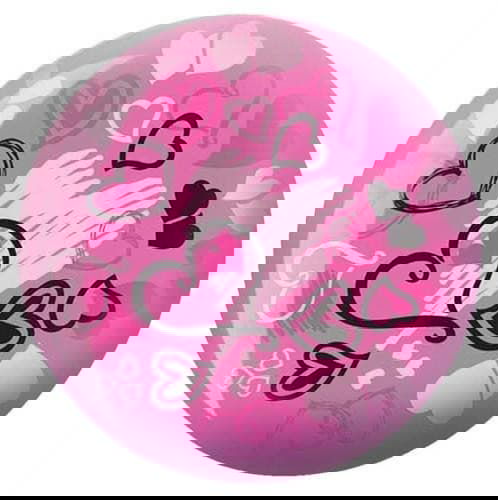 Brunswick Hearts All Over Viz-A-Ball Bowling Ball - Perfect for Valentine's Day, Couples Bowling & Fun Date Nights