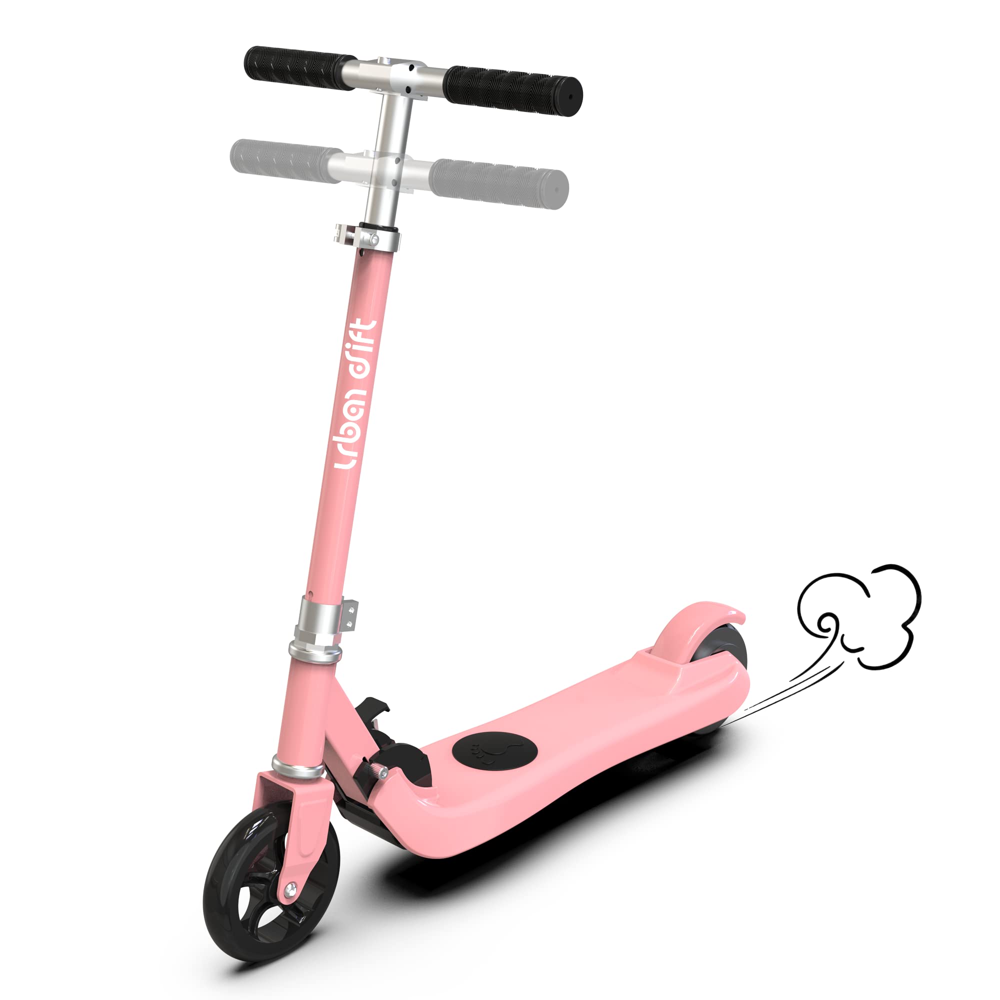 Urban Drift K1 Kids Electric Scooter - 4.3 MPH Safe Speed, 3 Adjustable Heights, 60 Min Ride Time, Kick-Start Boost, Lightweight Foldable Design for Ages 4+ (UL2272 Certified) - Perfect for Neighborhood Rides, Park Adventures & Commuting to School