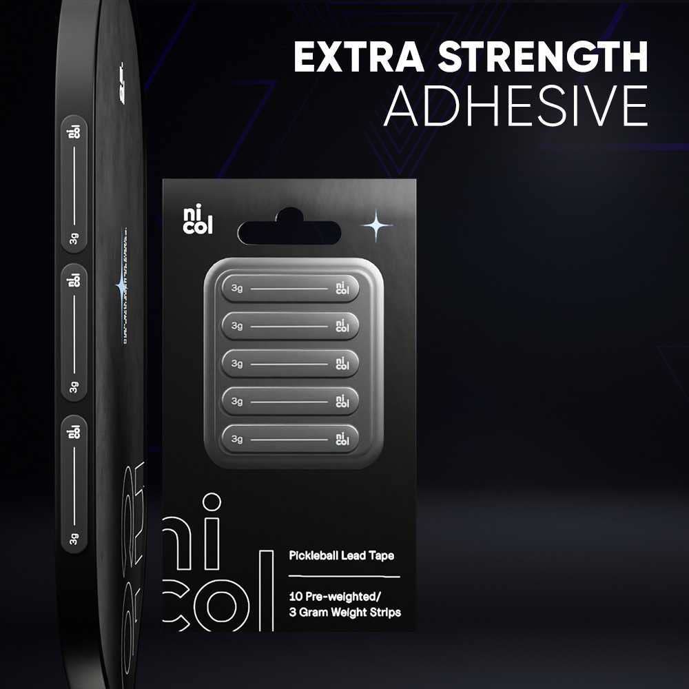 Nicol Pickleball Lead Tape - 3g Weighted Adhesive Tape for Paddles - Enhance Control & Power in Games