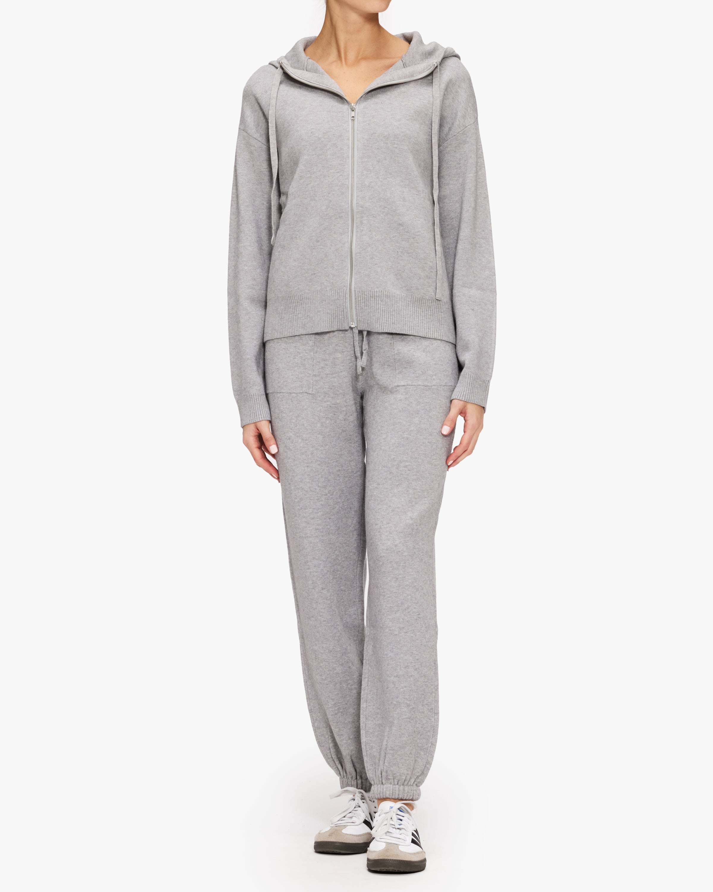 Monrow Supersoft Sweater Knit Zip Up Hoodie for Women - Cozy Fleece-Lined Pullover with Front Pocket - Perfect for Casual Outfits, Lounge Wear & Winter Layering