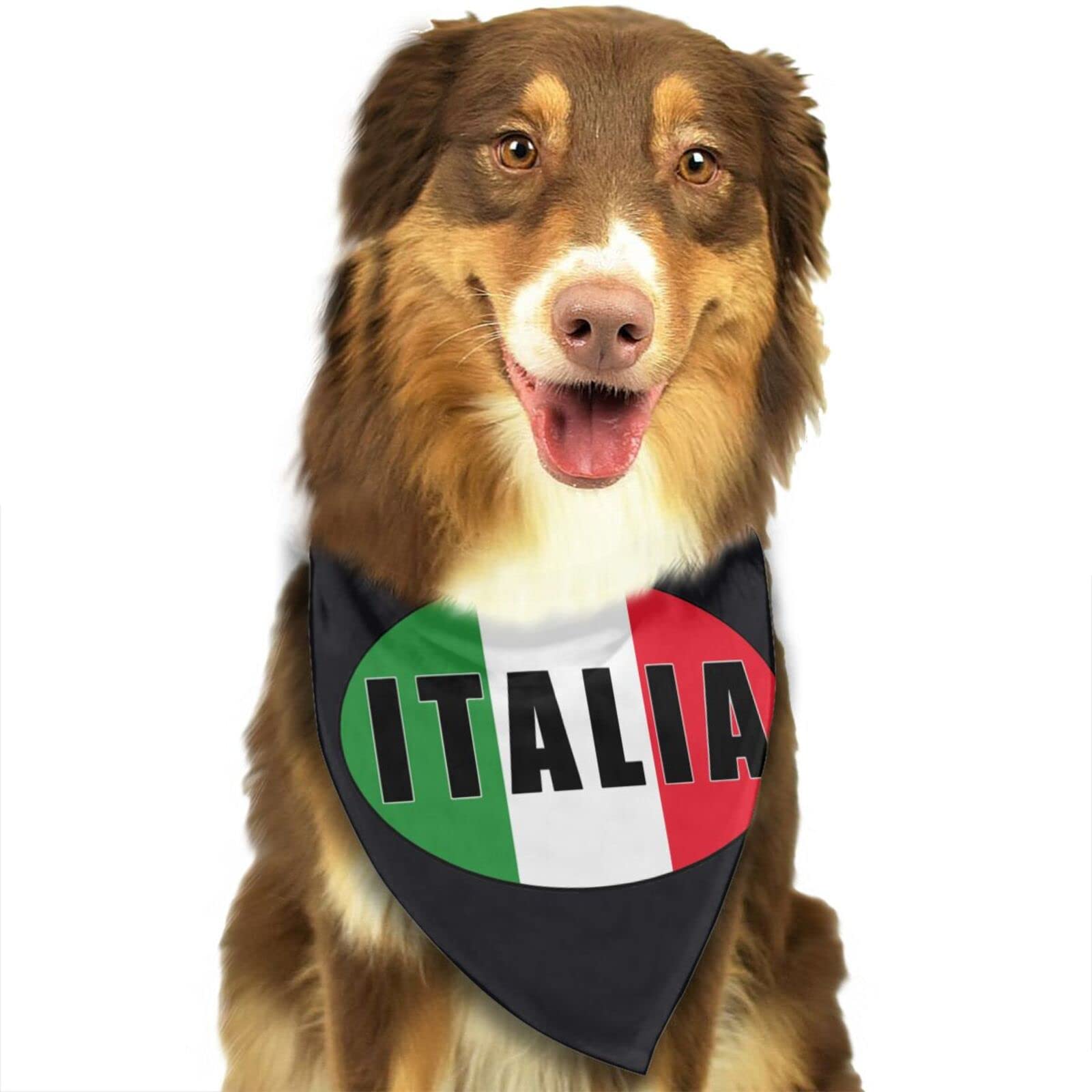 Italian Flag Pet Scarf - Dog & Cat Bandana for Holidays & Travel