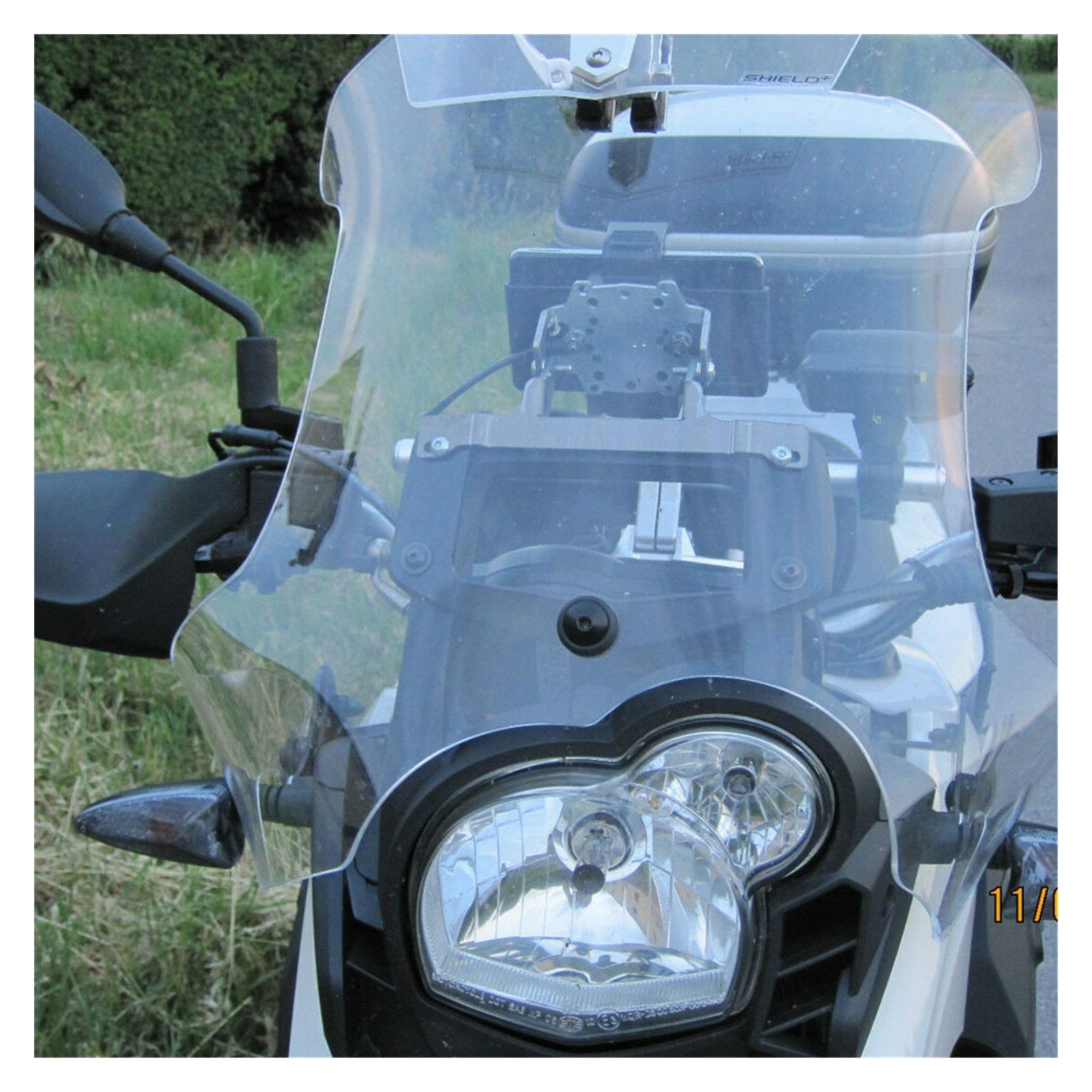 YHFHAOOP 9cm Extra Large Motorcycle GPS Navigation Bracket - Universal Phone Mount Compatible with BMW G650GS (2011-2018 Models) - Perfect for Adventure Riding & Off-Road Navigation (Full Set)