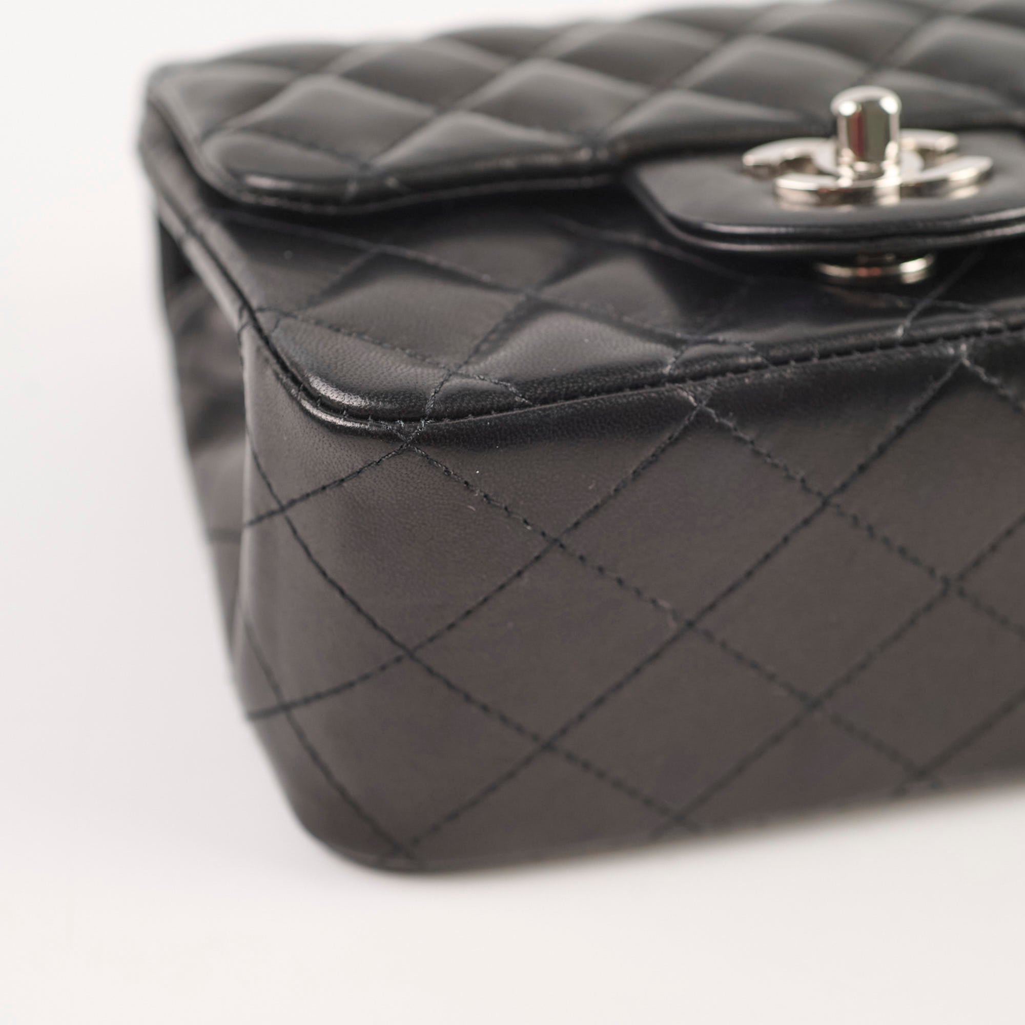 Chanel Mini Square Black Flap Bag - Classic Quilted Leather Crossbody Purse for Women | Perfect for Evening Parties, Date Nights & Special Occasions