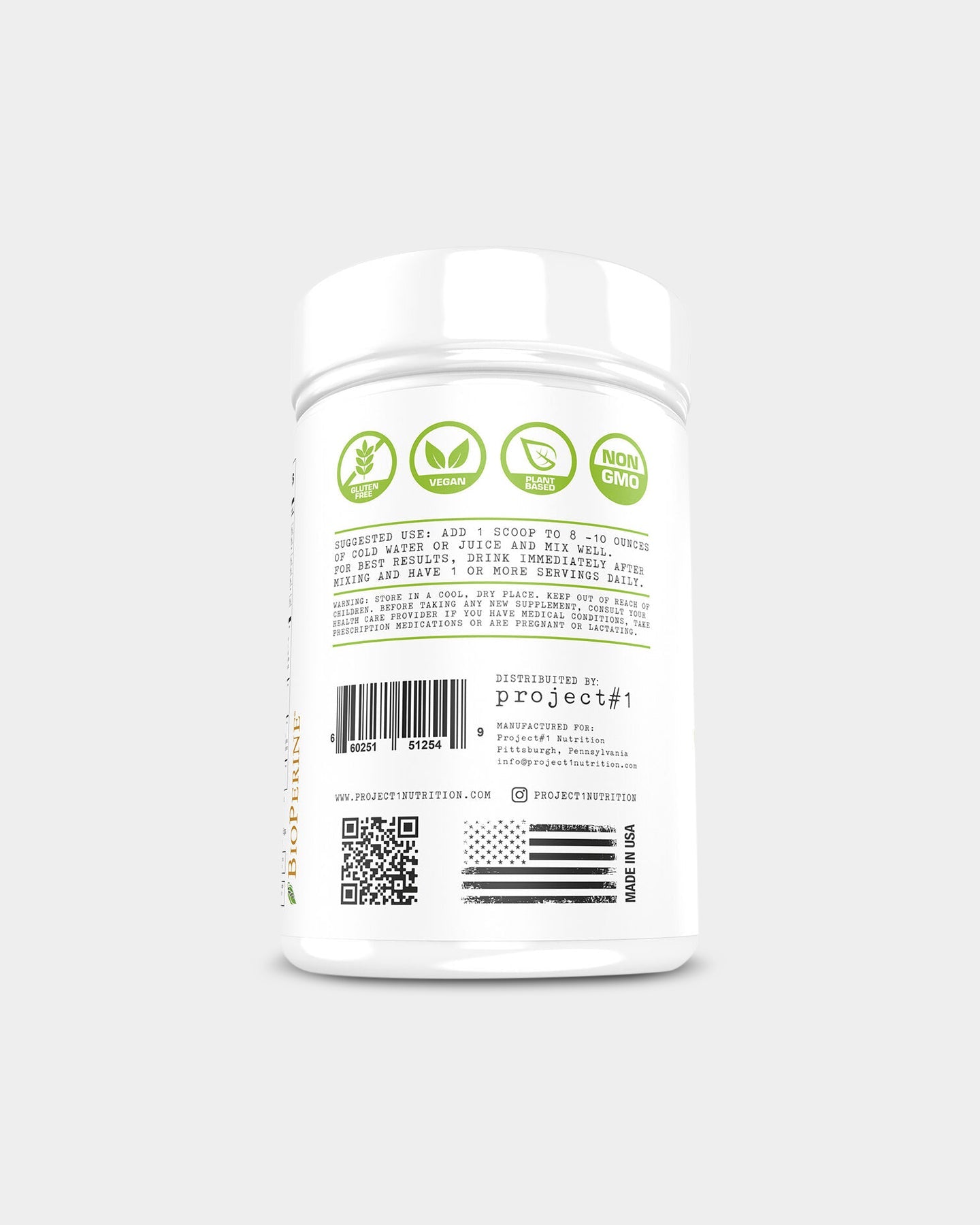 Project#1 Nutrition Greens - Superfood Powder for Detox & Energy Boost | Vegan, Gluten-Free | Perfect for Smoothies, Juices & Daily Wellness