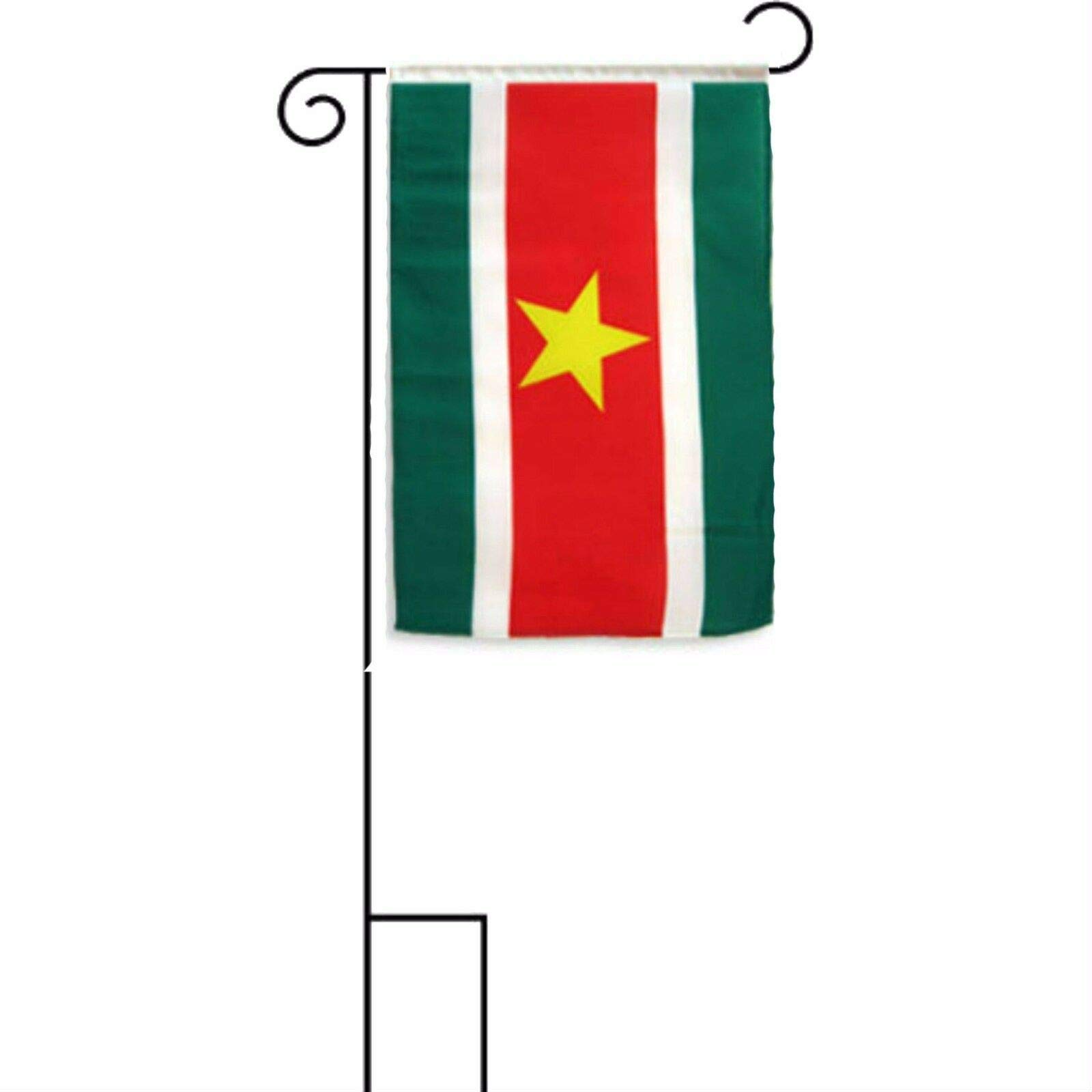 12x18 Inch PIÑATAS OLE Flags - Double Sided Suriname Garden Flags with Sleeve & Stand - Outdoor Decorative Banners for Patio, Yard, and Party Decorations