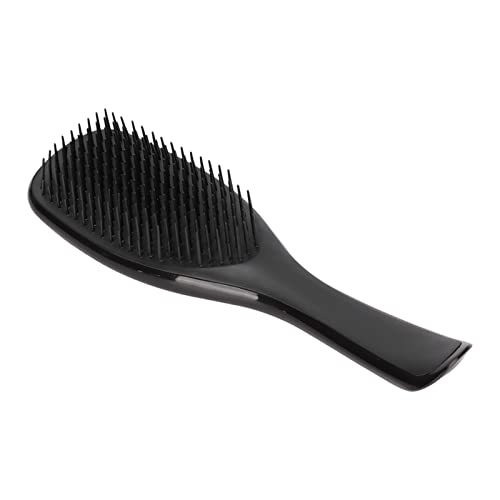 Professional Detangling Hair Brush with Hole Design - Smooth & Pain-Free Hair Care for Wet & Dry Hair - Perfect for Home & Barbershop Use (Black)