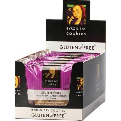 BYRON BAY Gluten Free Cookies - Sticky Date & Ginger Flavor | Vegan, Dairy-Free Snacks | Perfect for Gifts, Parties & Healthy Desserts