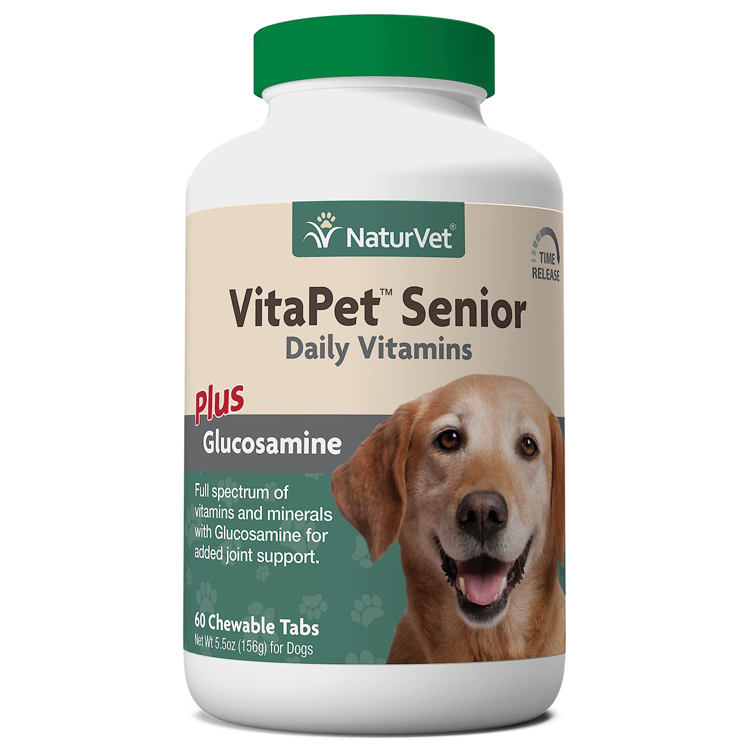 NaturVet VitaPet Senior Daily Vitamins for Older Dogs with Glucosamine - Complete Multivitamin & Mineral Supplement for Joint Health - Ideal for Aging Dogs with Mobility Issues - Perfect for Daily Senior Dog Care Routine