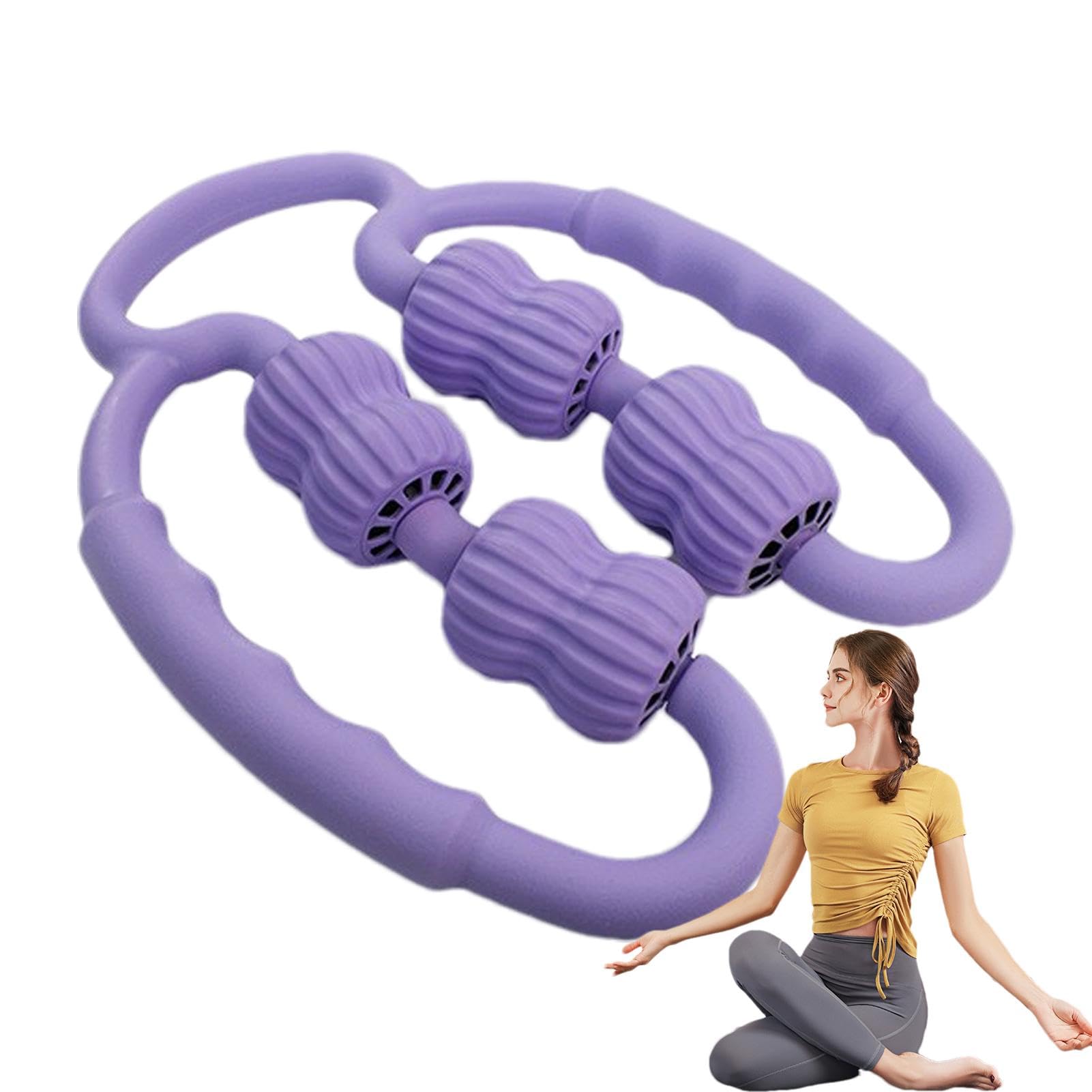 Deep Tissue Handheld Massager Roller with Concave & Convex Point Design - Muscle Pain Relief for Thigh, Back, Hip, Waist, Neck, Arm & Shoulder | Perfect for Post-Workout Recovery, Office Stress Relief & Home Relaxation