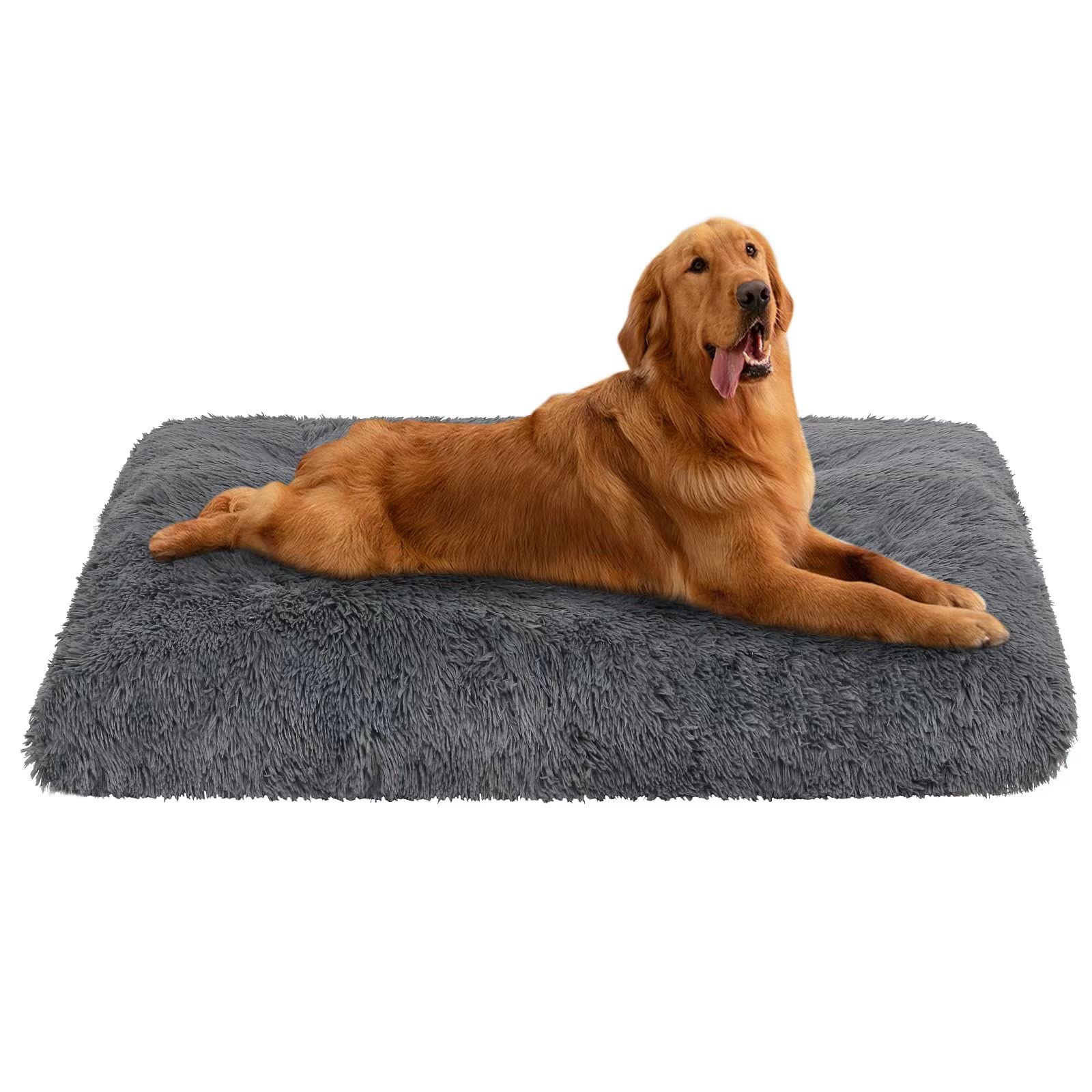 Premium Orthopedic Dog Bed Mat - Plush Soft Washable Crate Pad for Large, Medium & Small Dogs & Cats (24