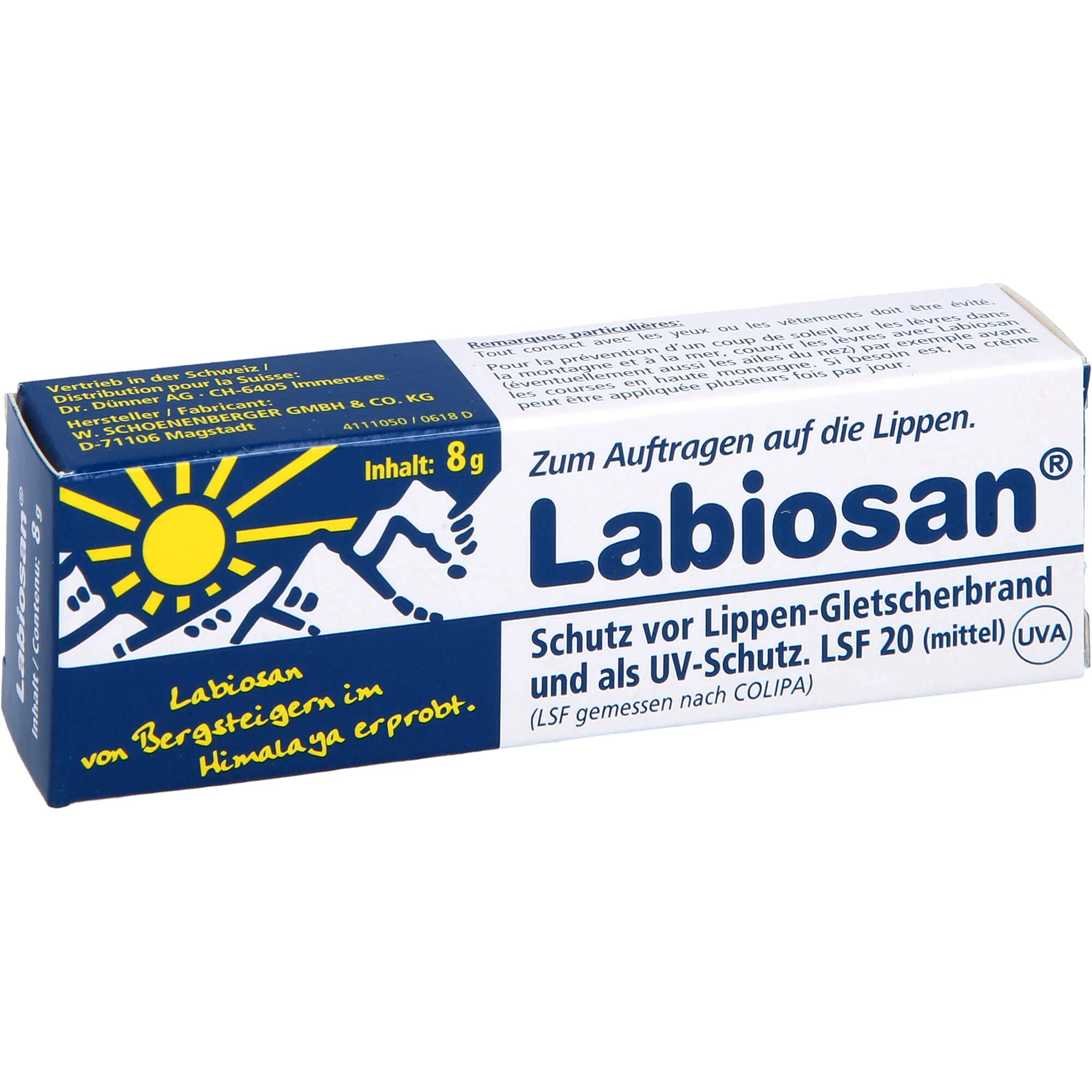 Labiosan Lip Balm Ointment, 8g - Moisturizing & Healing Lip Care for Dry, Chapped Lips - Perfect for Winter, Outdoor Activities & Daily Use