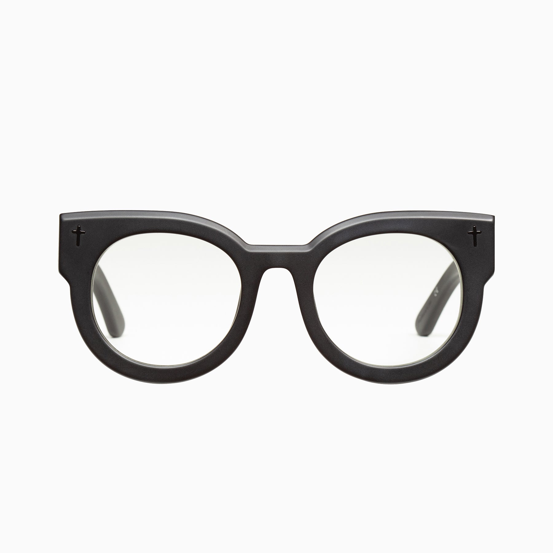 Matte Black / Clear Blue Blocker Lens