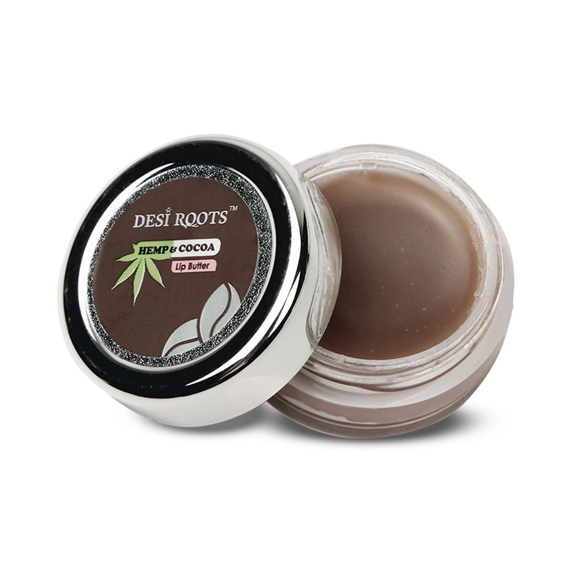 DESI ROOTS Hemp & Cocoa Lip Butter - Organic Lip Balm for Dry & Chapped Lips Repair - Hydrating Moisturizer for Women & Men - 10g - Perfect for Winter Skincare & Daily Lip Care Routine
