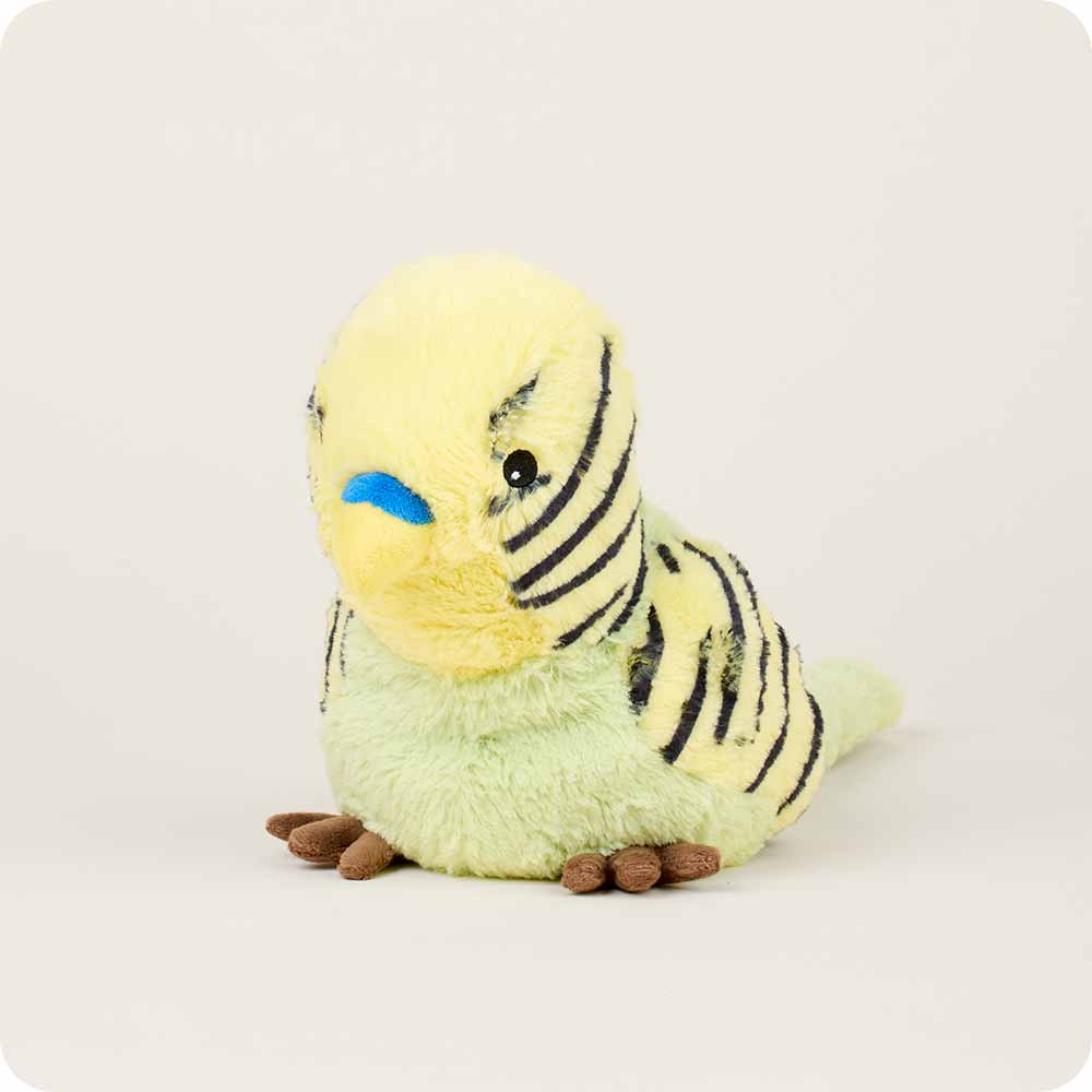 Green Parakeet Warmies - Cozy Microwaveable Plush Toy for Kids & Adults | Perfect for Relaxation, Stress Relief & Cold Weather Comfort