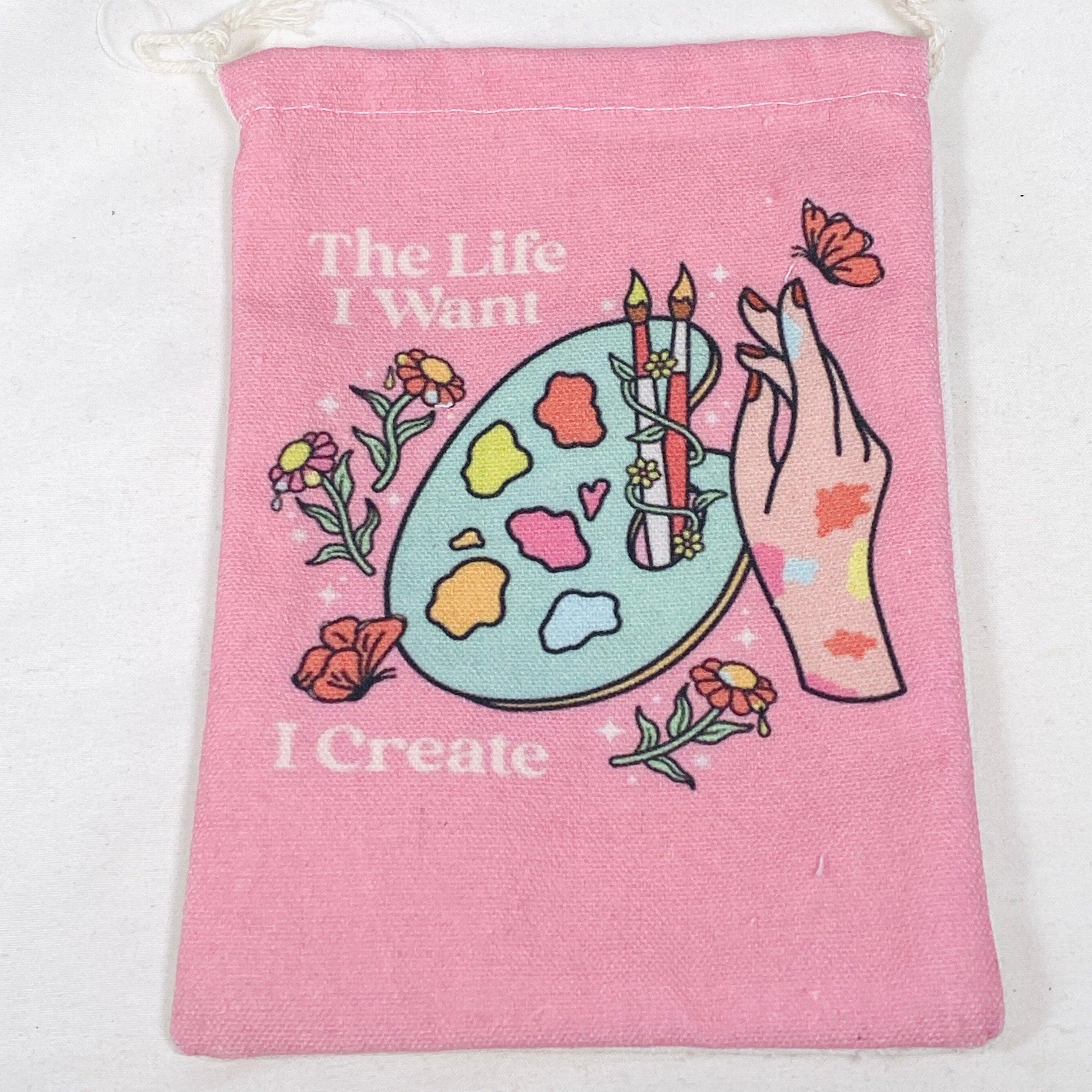 Premium Canvas Tarot Card Pouch with Drawstring - Durable & Stylish Storage for Tarot Decks, Oracle Cards, and Crystals - Perfect for Travel, Readings, and Spiritual Practices