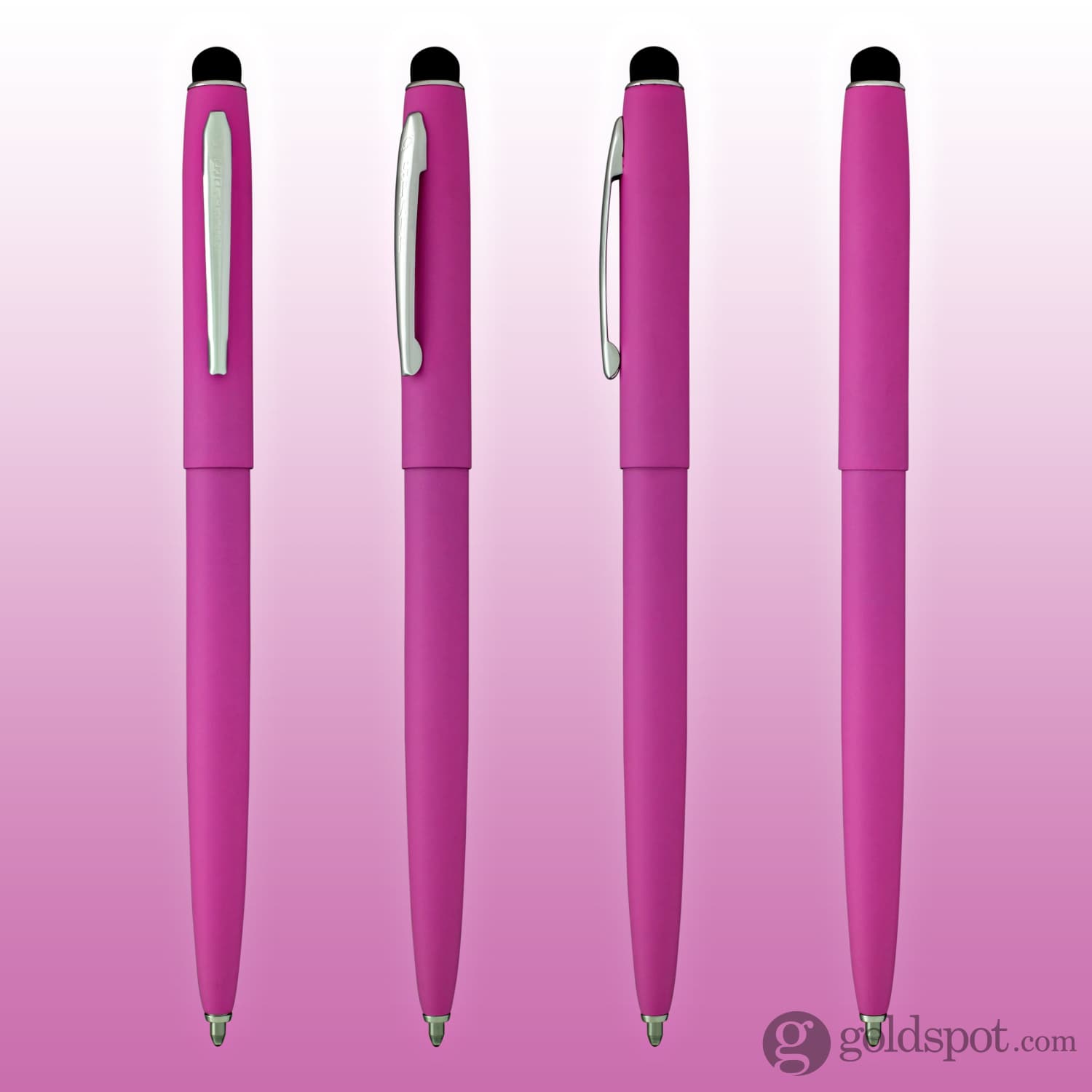 Fisher Space Pen Cap-O-Matic Matte Pink Ballpoint Pen with Stylus - Premium Writing Tool for Office, Travel & Outdoor Use