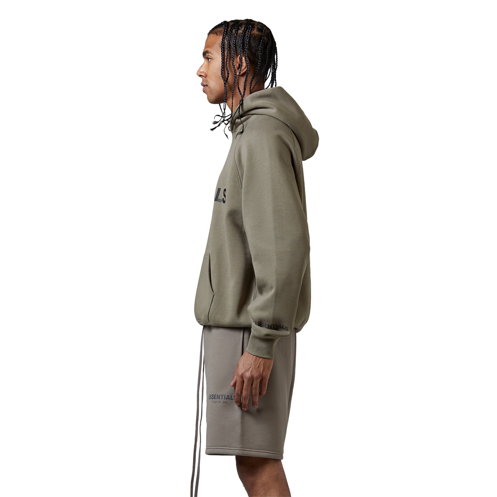 Fear of God Essentials Taupe Hoodie for Men - Soft Cotton Pullover Sweatshirt with Kangaroo Pocket | Casual Streetwear for Everyday Comfort & Style