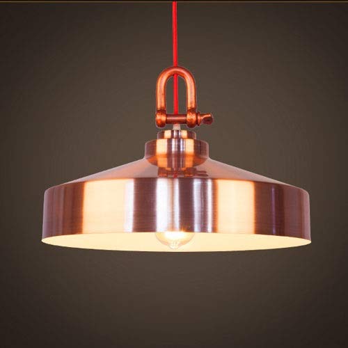 Vintage Industrial Pendant Light - Iron Metal Hanging Lamp for Kitchen Island, Bar, Loft & Hotel Decor - Victorian Ceiling Fixture with Single Head Drop Design - Nordic Simplicity Style (Pink) - Perfect for Dining Room, Cafe or Bedroom Lighting