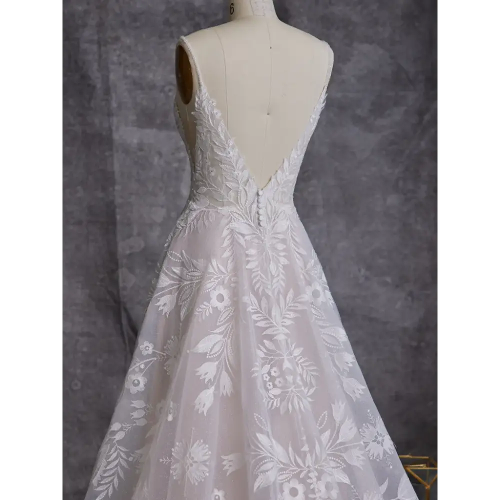 Keisha by Maggie Sottero - Elegant Lace Wedding Dress for Brides | Perfect for Church Ceremonies & Beach Weddings