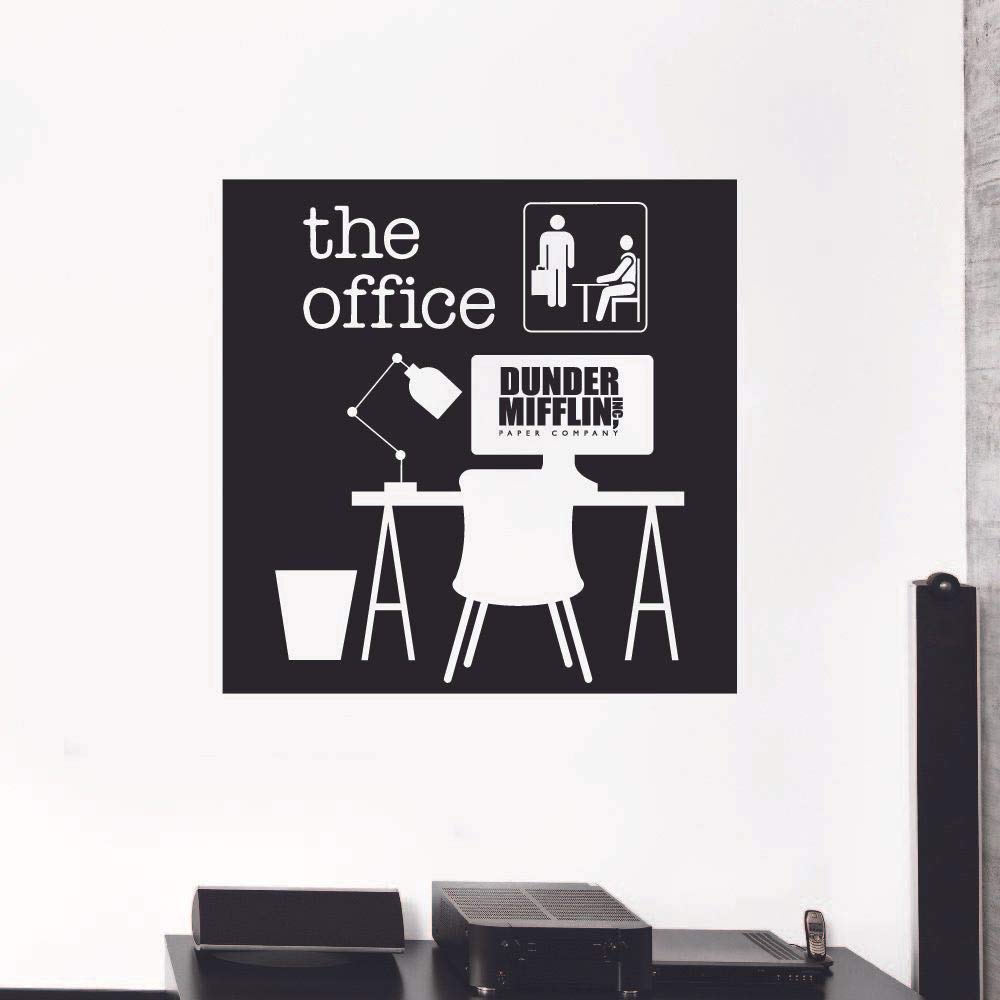Dunder Mifflin Logo Desk The Office TV Show Wall Decals - 10x10 Inch Vinyl Stickers for Home, Bedroom & Office Decor - Perfect Gift for Fans & Pop Culture Enthusiasts