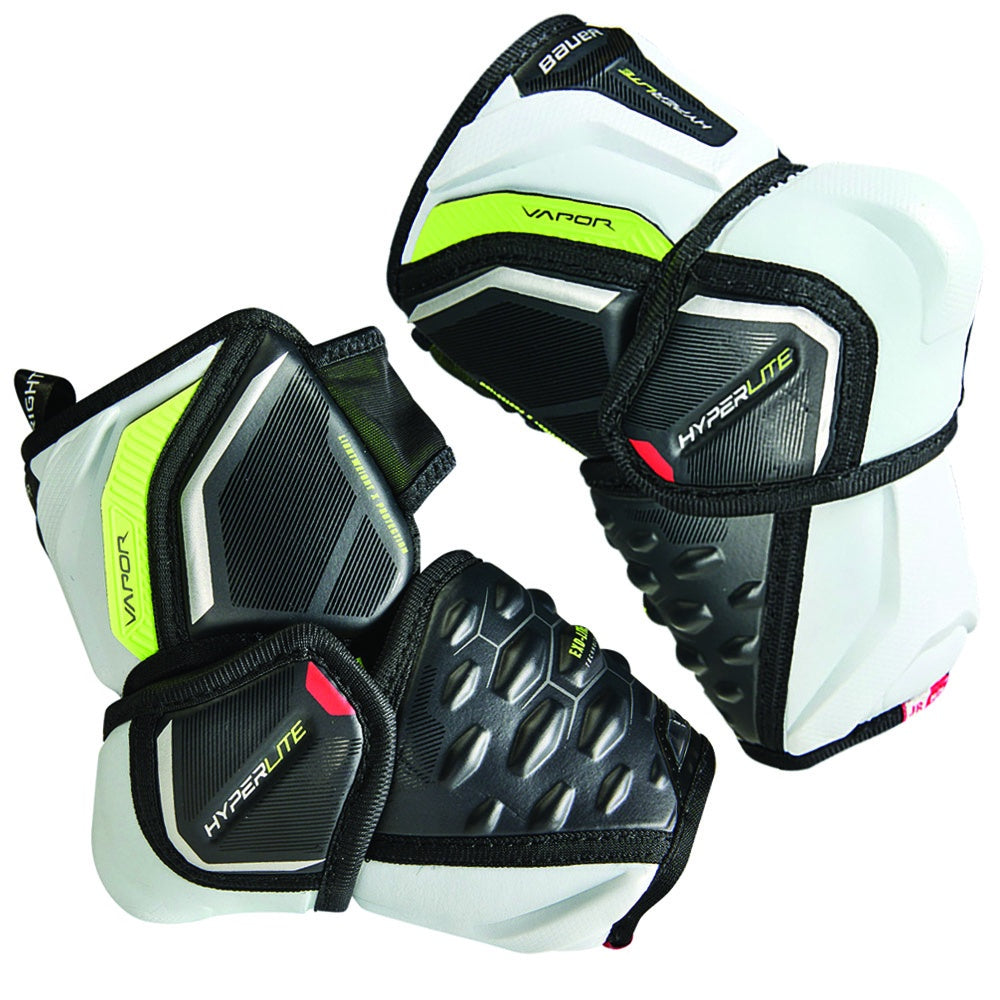 Bauer Vapor HyperLite Junior Ice Hockey Elbow Pads - Youth Protective Gear for Ice Skating & Hockey Practice - Lightweight & Durable Elbow Guards for Kids