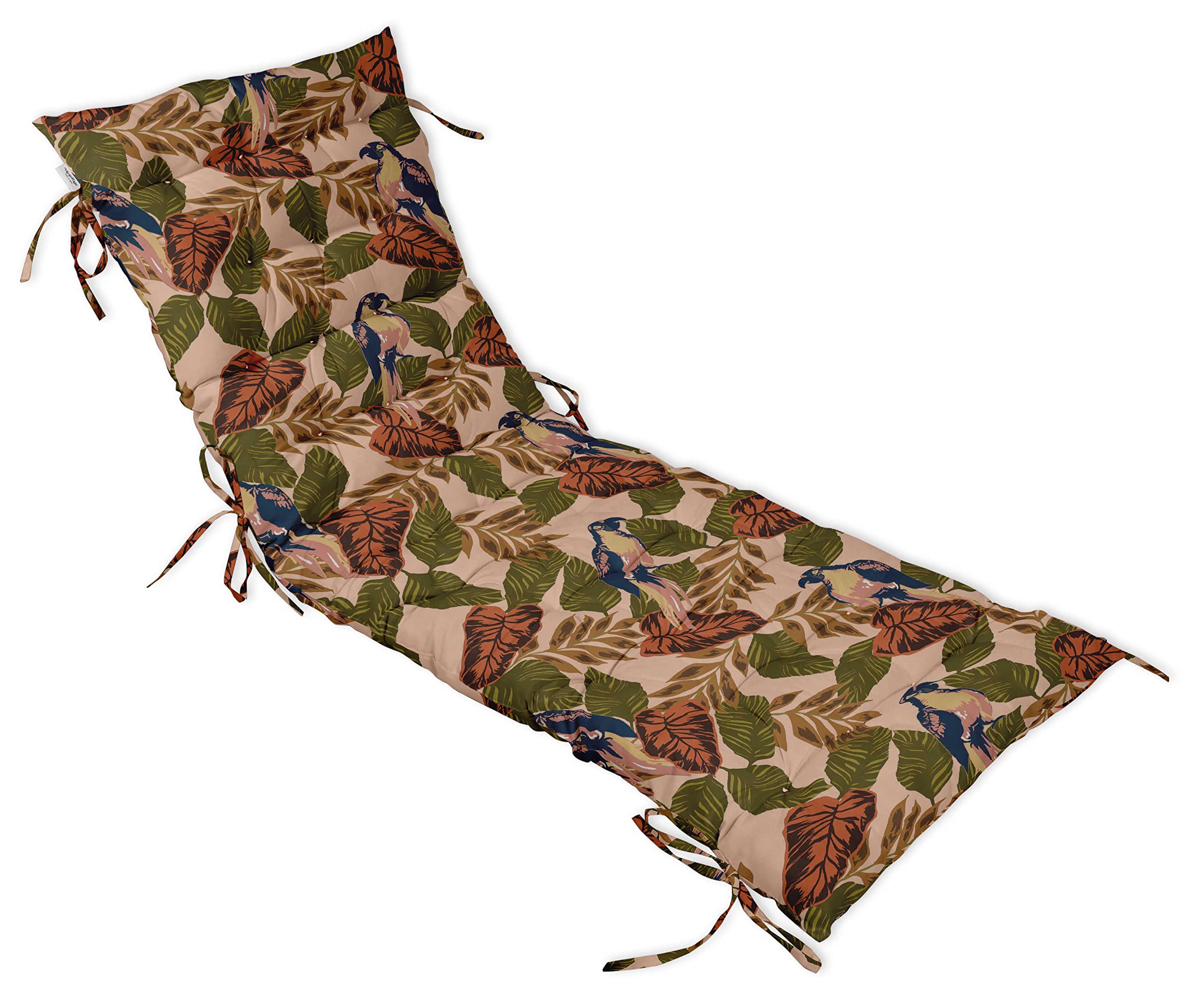 Quilted Thick Padded Seat Cushion for Rocking Chair, Sofa & Recliner - 74x23 Inch Outdoor Garden Bench Cushion with Ties - Peach Color - Perfect for Patio, Terrace & Sunroom Relaxation
