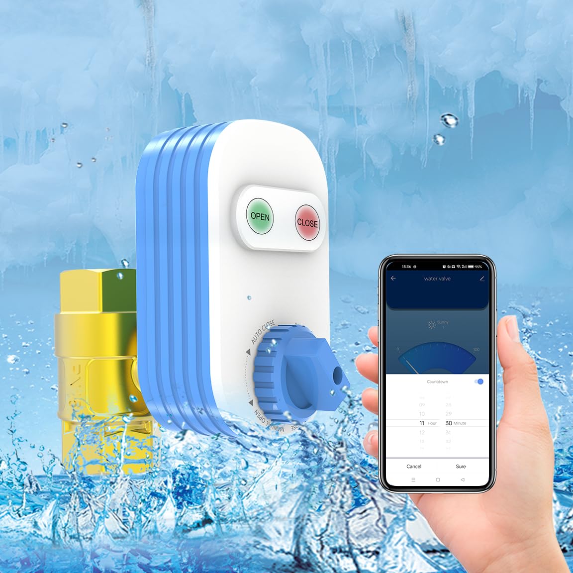 Smart WiFi Water Ball Valve 3/4