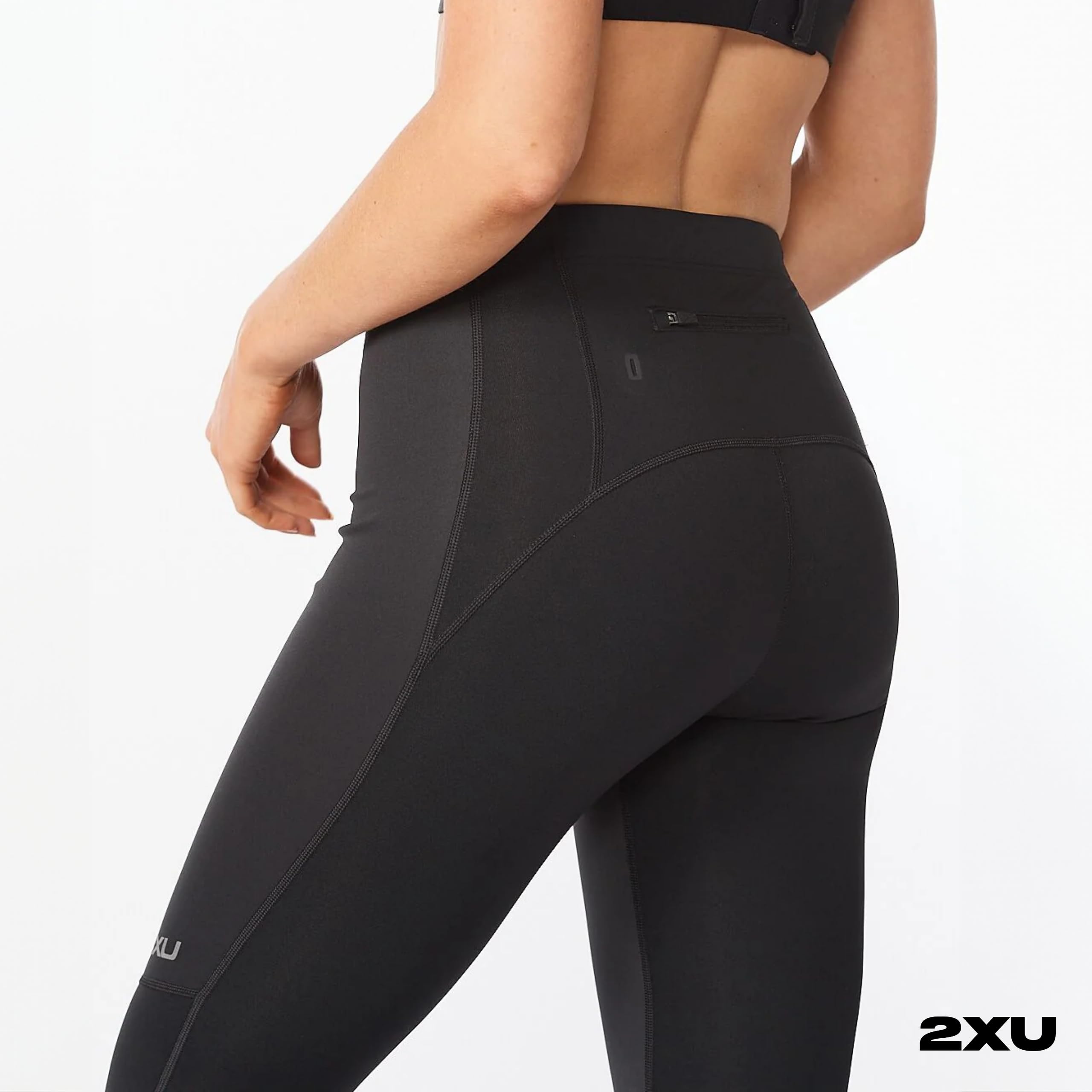 2XU Women's Ignition Shield Compression Tights - High Performance Thermal Running Tights with Reflective Details for Cold Weather Training & Marathon - Black/Black Reflective - Perfect for Winter Jogging, Gym Workouts & Outdoor Activities