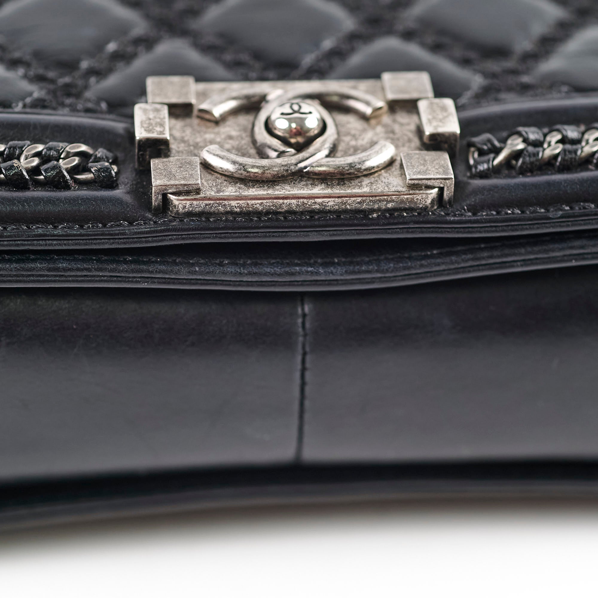 Chanel Black Quilted Calfskin Medium Boy Bag with Top Handle - Series 21 | Luxury Crossbody Purse for Women, Perfect for Date Night & Evening Events
