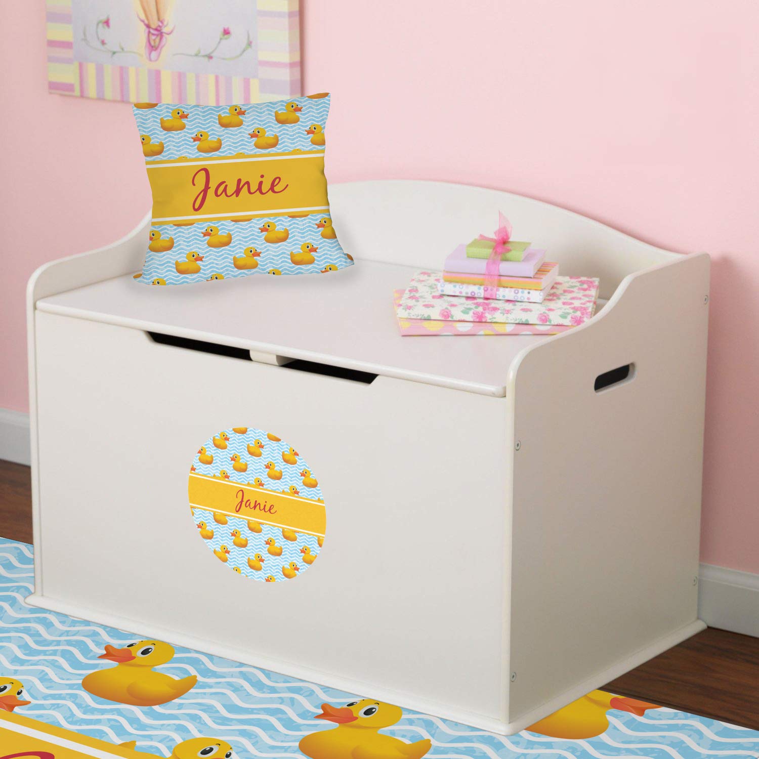 Custom Rubber Duck Round Sticker - Small Decal for Kids, Bath Toys, Nursery Decor & DIY Crafts