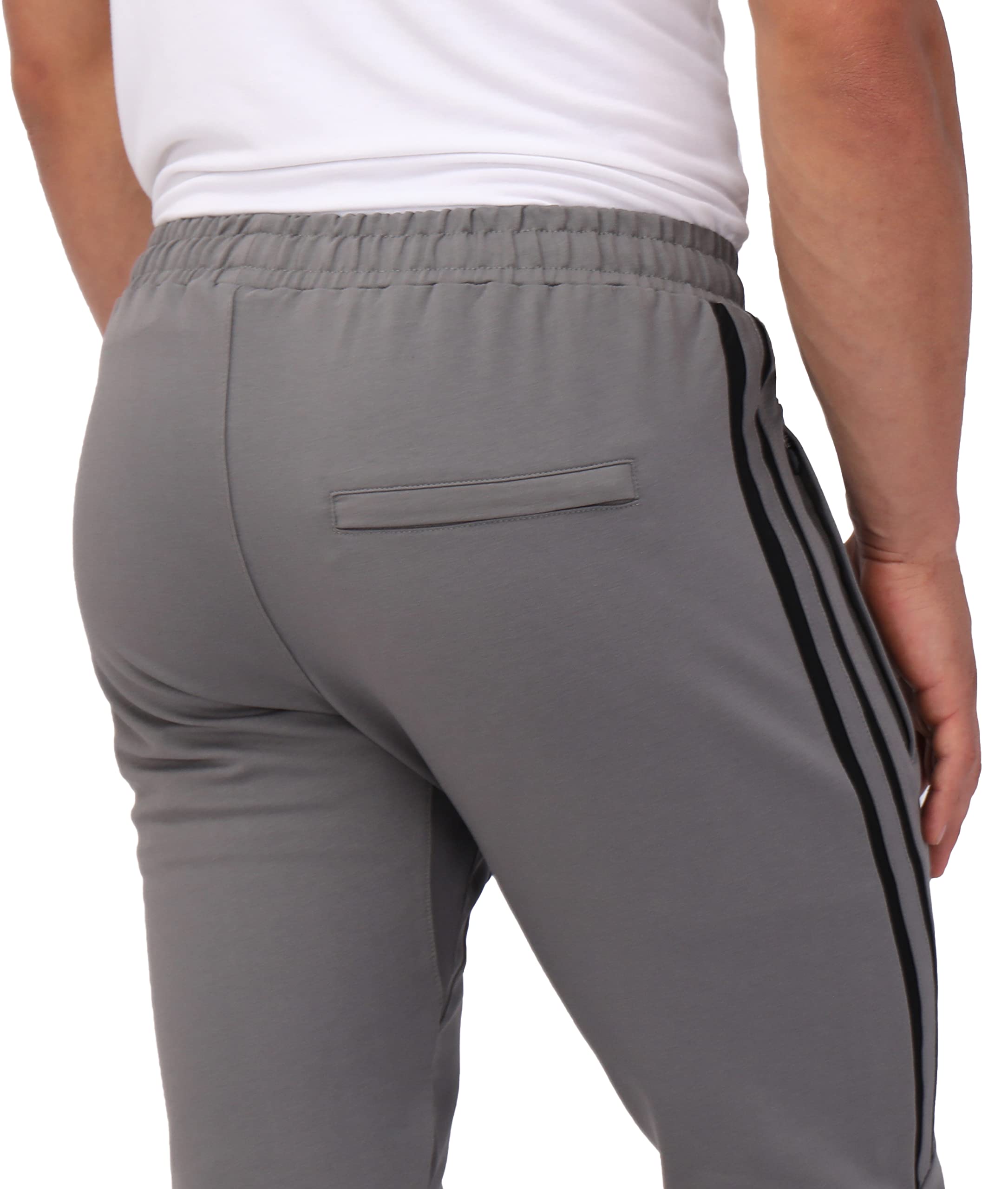**Men's SCR Tall Jogger Sweatpants - 33/36 Inseam Athletic Pants with Zipper Pockets for Running, Gym & Casual Wear**