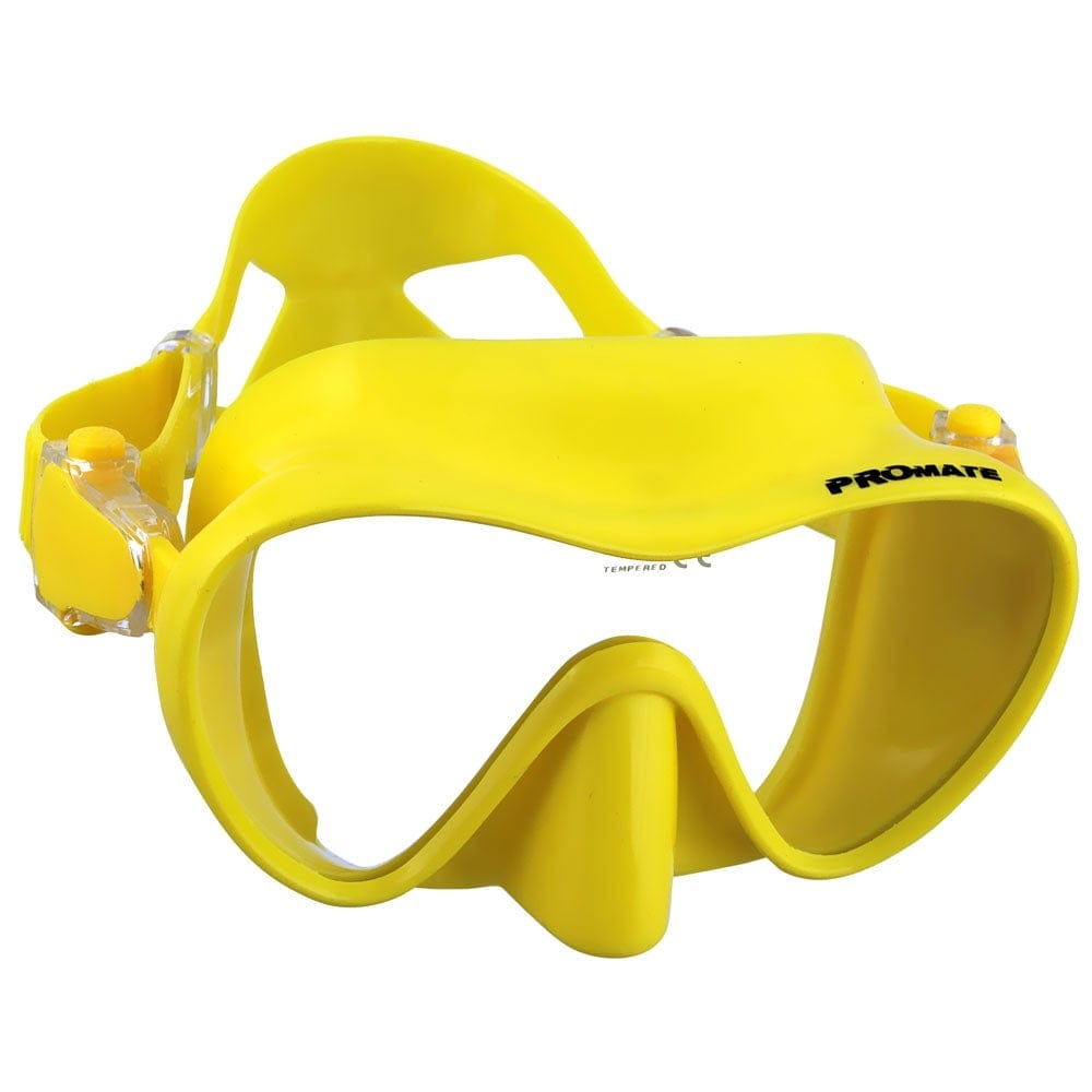 Promate Stealth Frameless Scuba Diving Mask - Anti-Fog Snorkeling & Spearfishing Goggles MK600 for Clear Underwater Vision | Perfect for Ocean Adventures, Beach Vacations & Marine Exploration