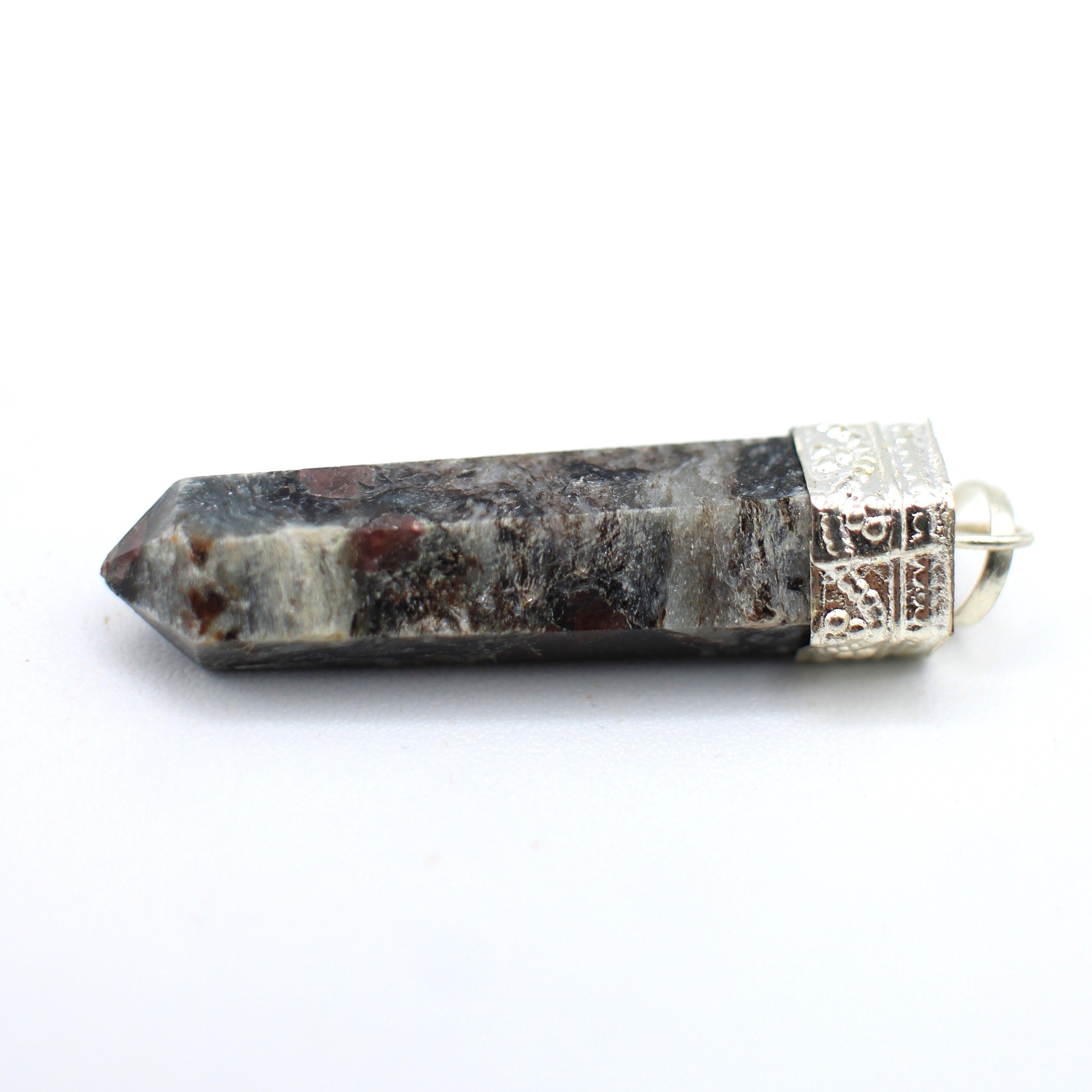 Natural Canadian Staurolite Garnet Mica Schist Pendant Necklace - Unique Healing Crystal Jewelry for Meditation, Energy Work & Spiritual Gifts