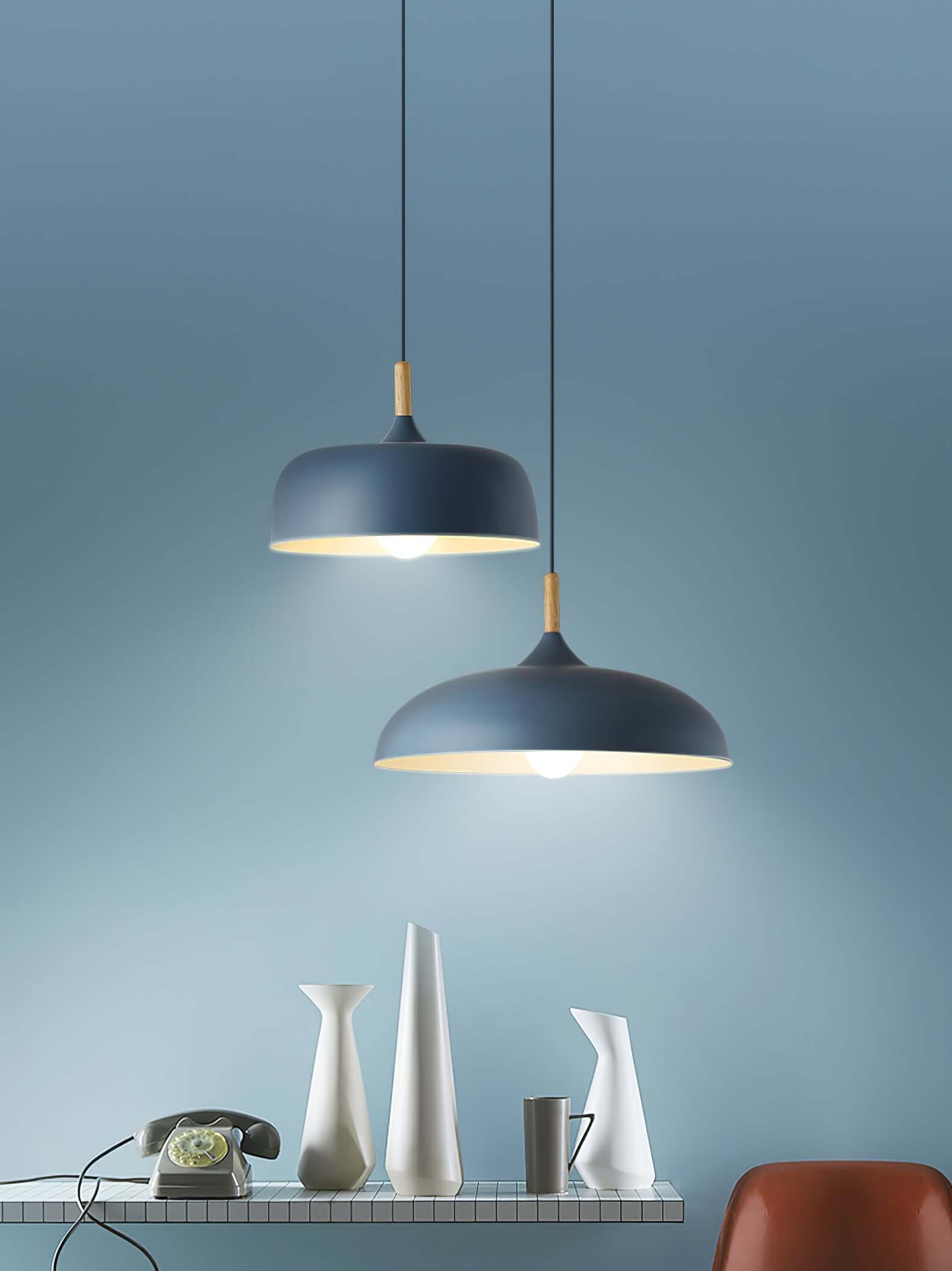 Stylish Acorn Pendant Light Fixture - Modern Hanging Ceiling Lamp for Kitchen Island, Dining Room & Bedroom Decor