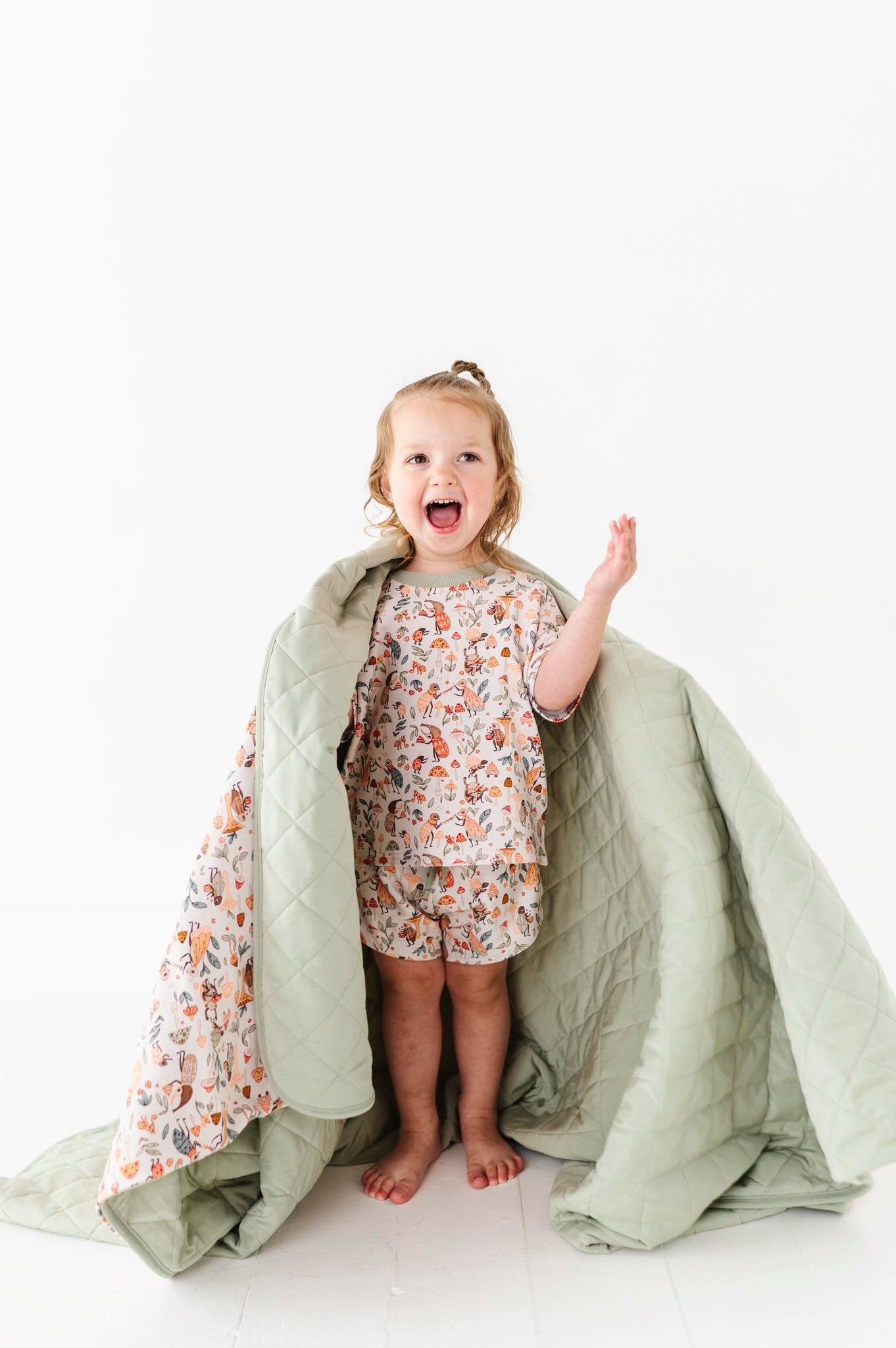 Bug Bash Quilted Oversized Blanket - Ultra Soft Large Throw Blanket for Couch, Bed & Outdoor Use - Cozy Home Decor Gift