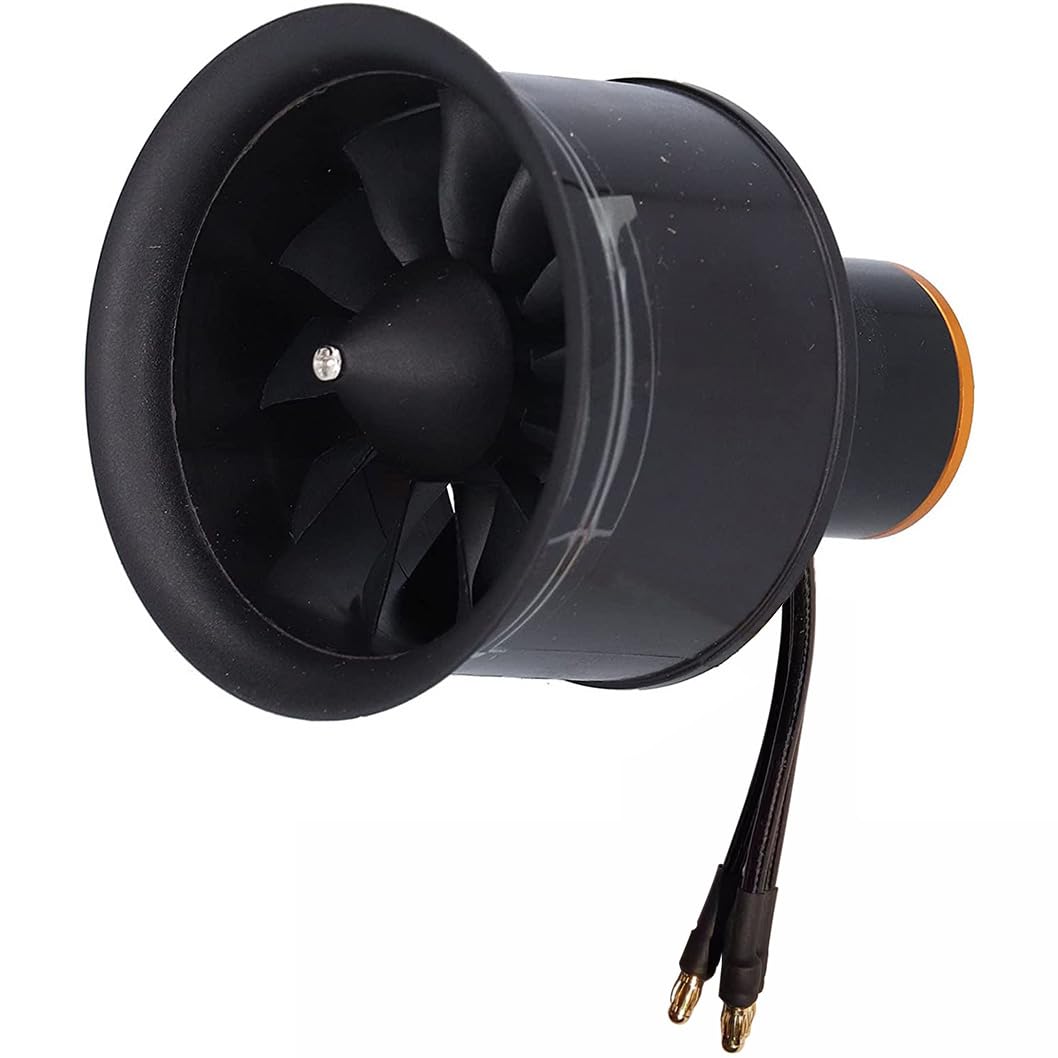 50mm EDF Ducted Fan with 5000KV Motor & 12-Blade CW Propeller for RC Airplanes, Jet Aircraft, Quadcopters - High-Speed Performance for Indoor & Outdoor Flying (Black)