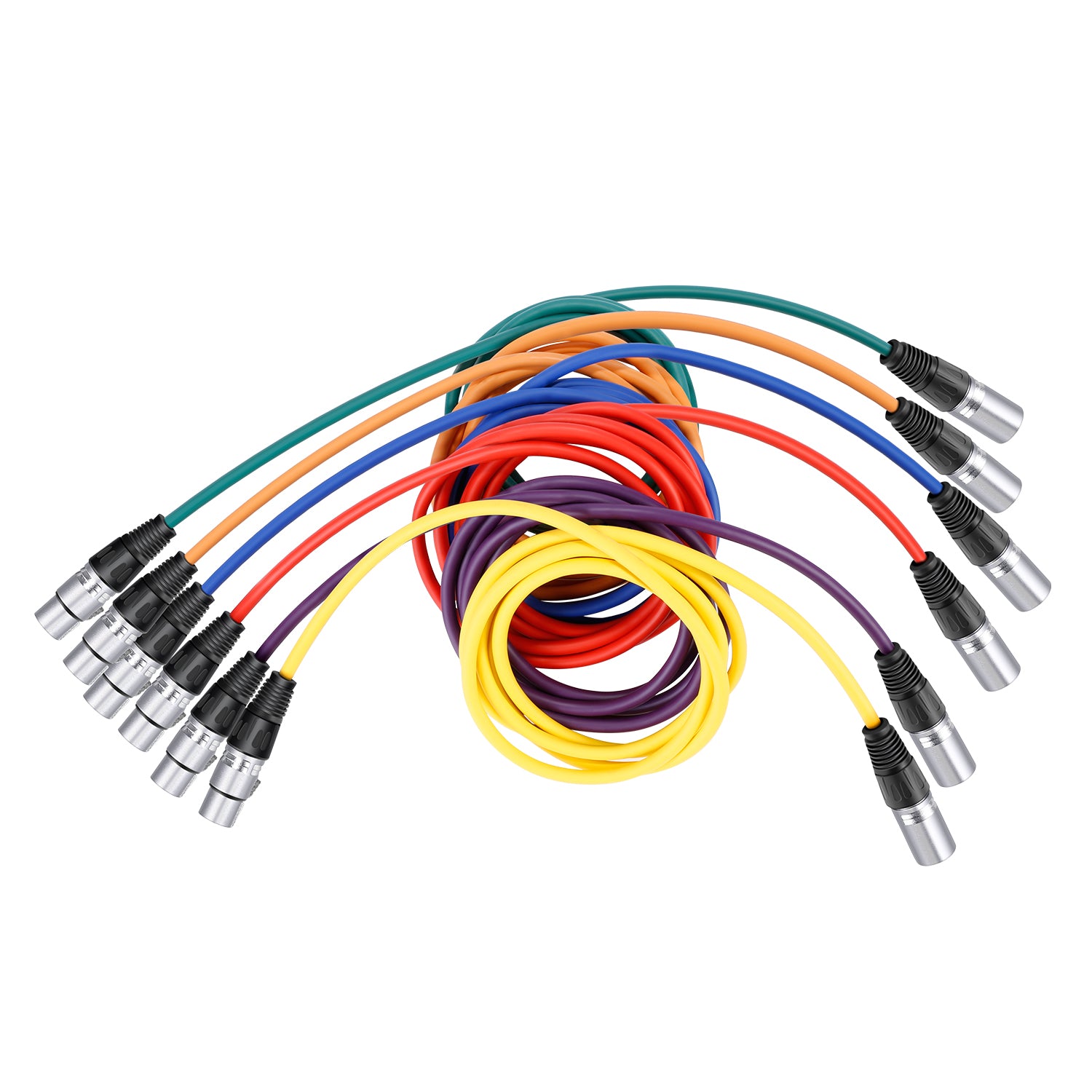 NEEWER 6 Pack XLR Male to XLR Female Microphone Cables - Professional Balanced Audio Cords for Studio Recording, Live Performance & Podcasting Equipment