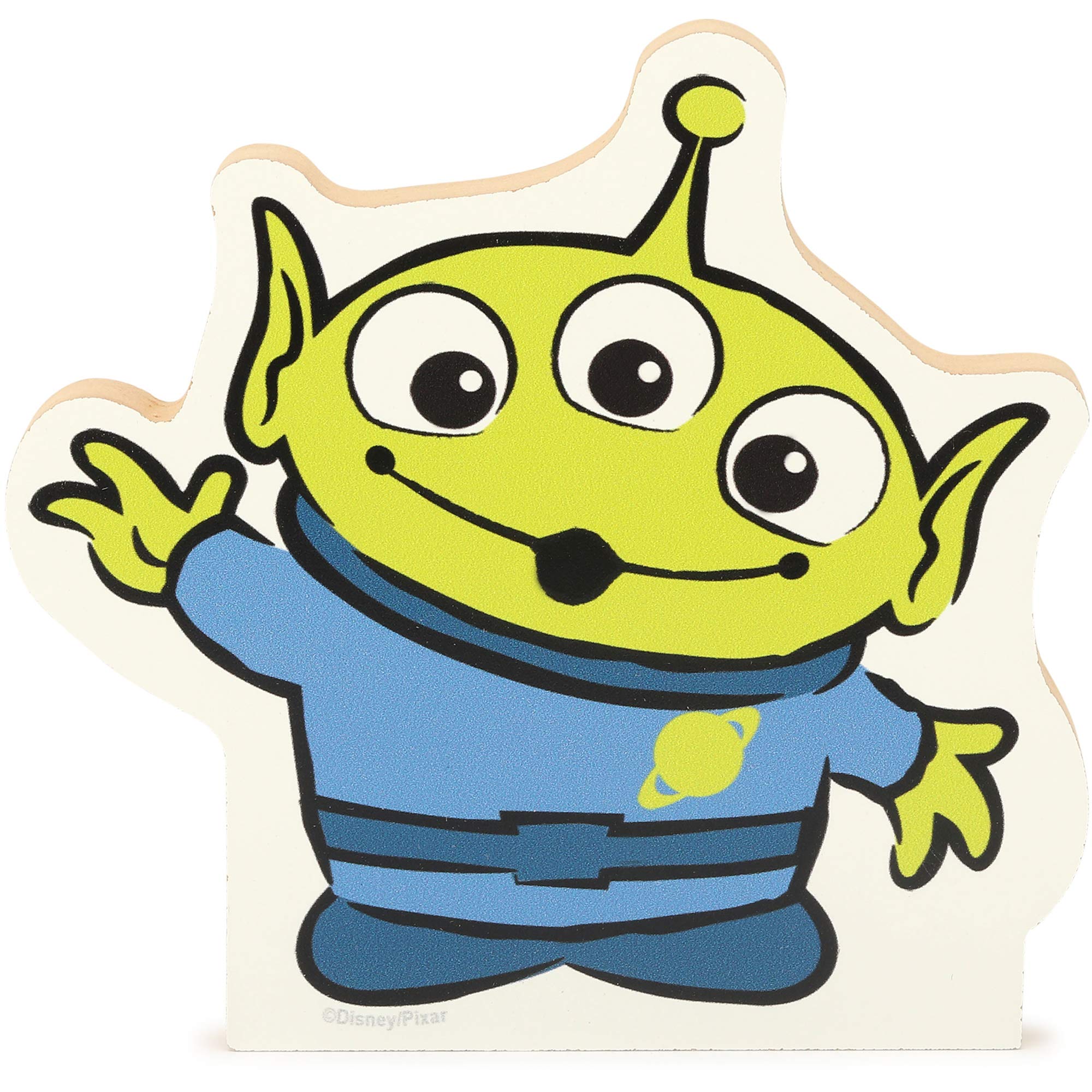 Disney Pixar Toy Story Alien Shelf Sitter Decor - Chunky Wood Block Cutout for Kids Bedroom, Playroom, Nursery & Bookshelf Display | Fun Home Decor for Toy Story Fans & Kids Rooms