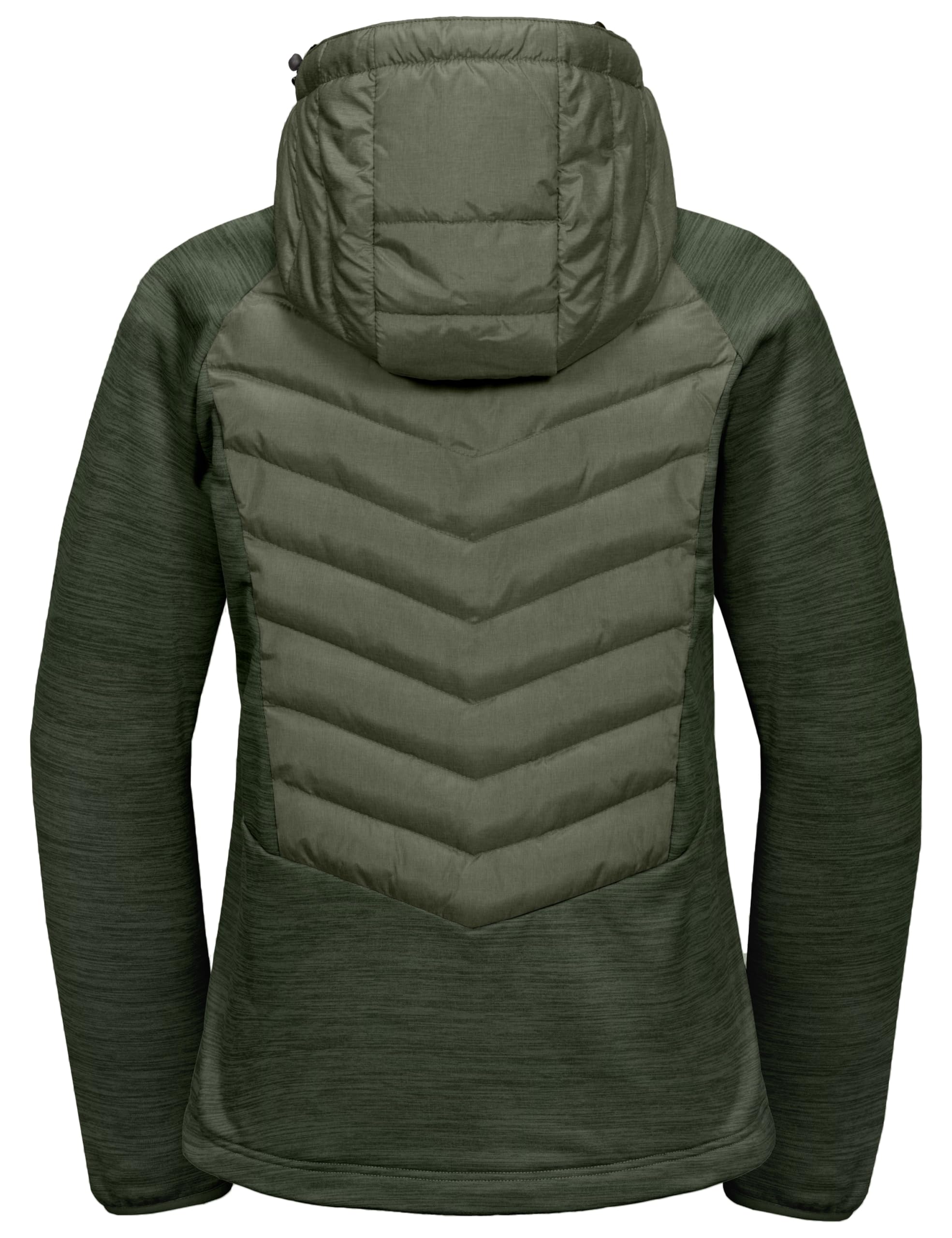 Mapamyumco Women's Insulated Hiking Jacket - Thermal Running Hybrid Jacket with Hood, Lightweight & Breathable for Outdoor Activities, Camping, and Winter Sports