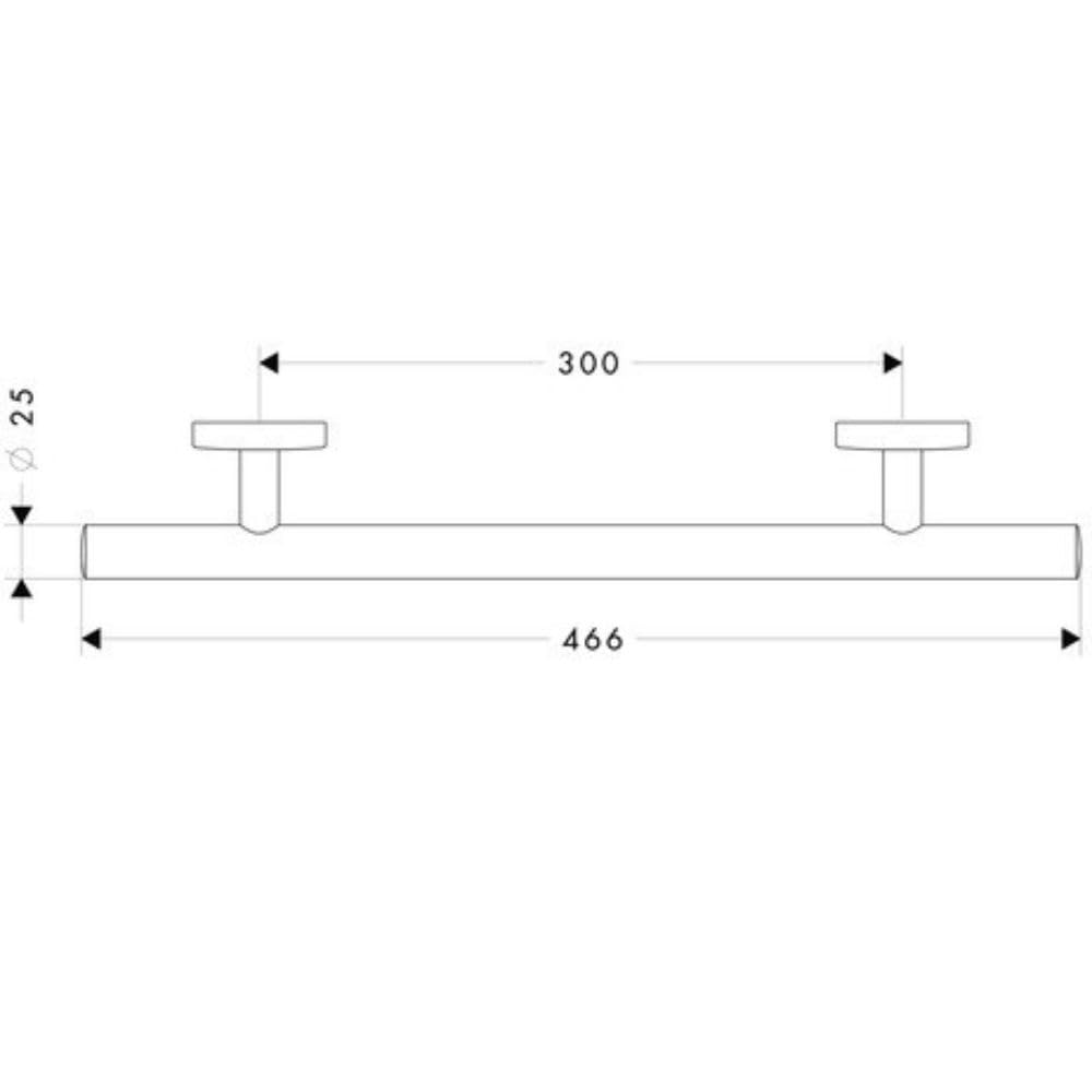 hansgrohe 12-Inch to 18-Inch Adjustable Chrome Towel Bar - Modern Bathroom Towel Rack for Hand & Bath Towels - Perfect for Bathrooms, Showers & Spa Areas