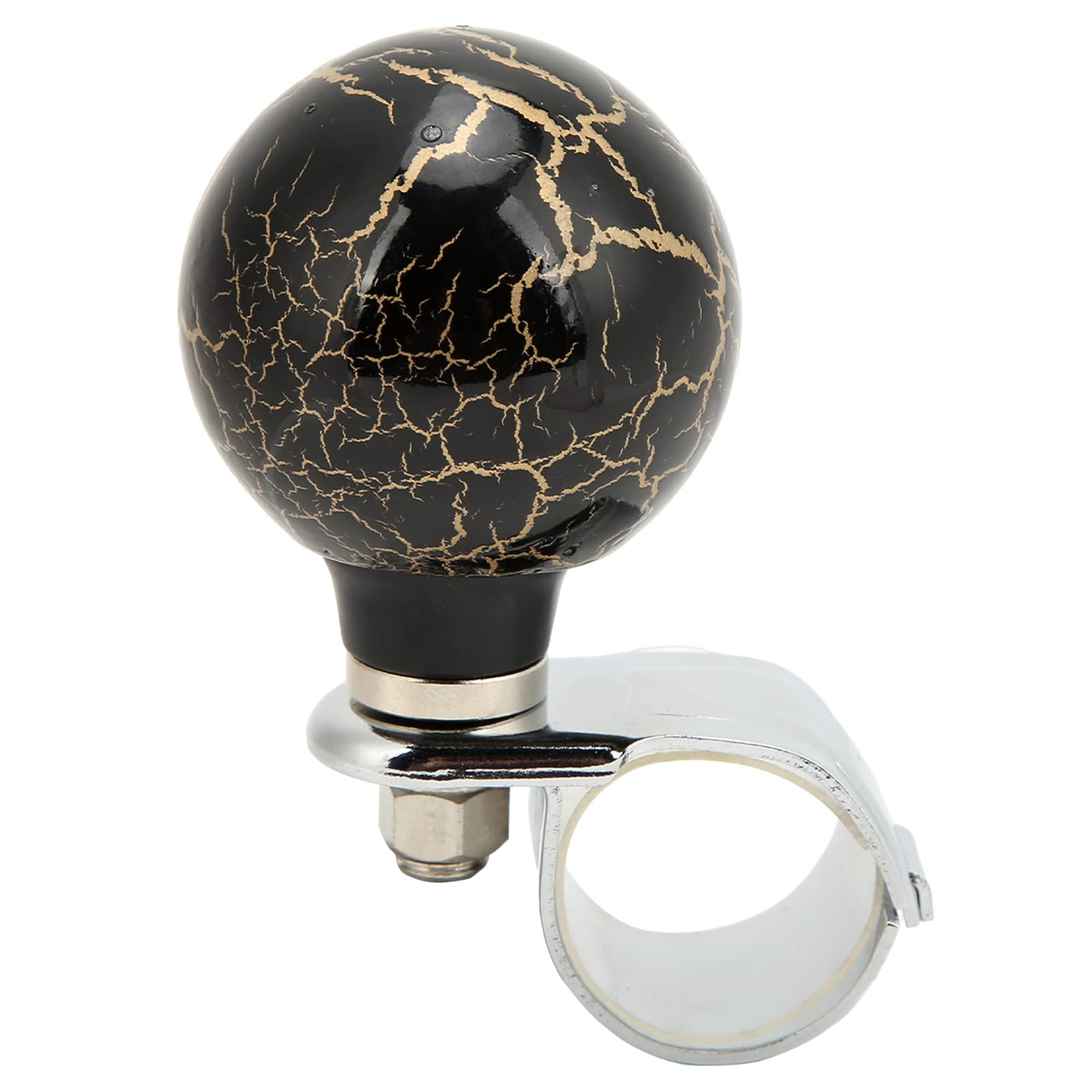 BALITY Thunder Style Low Resistance Steering Wheel Suicide Knob - 3cm Round Power Handle for Cars, Trucks, Tractors & Boats (Black) | Easy Maneuvering & Comfort Grip for Long Drives & Off-Roading