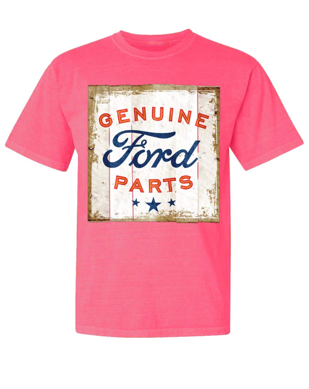 Genuine Ford Motors Parts Sign Cars & Trucks Vintage Washed Look Short Sleeve T-Shirt for Men - Casual Wear, Car Enthusiast Gift, Automotive Fan Apparel