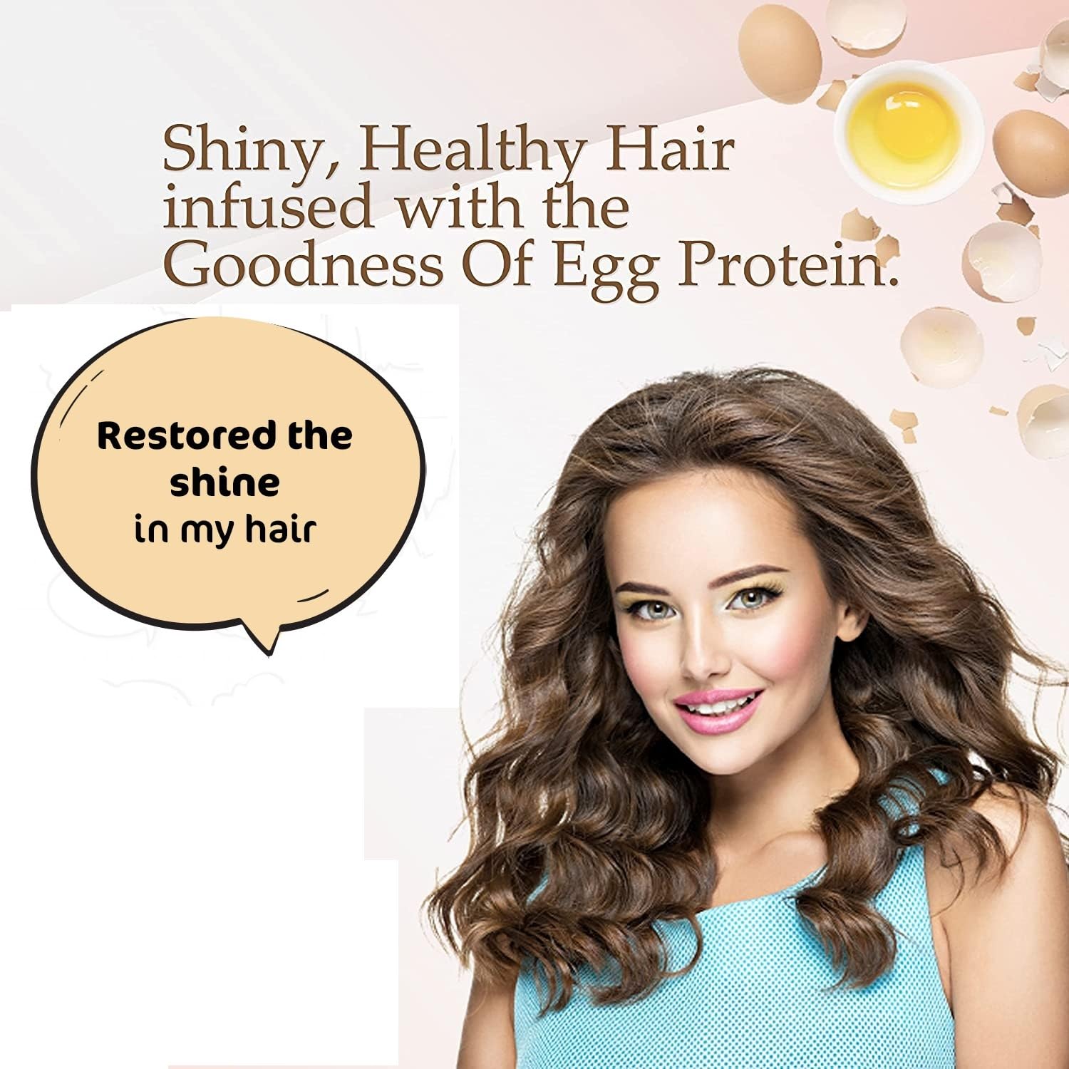Lele Egg Protein Shampoo for Dry & Damaged Hair - Nourishing Treatment for Men, Women & Kids (200ml) - Revitalizes Hair for Daily Use at Home or Salon