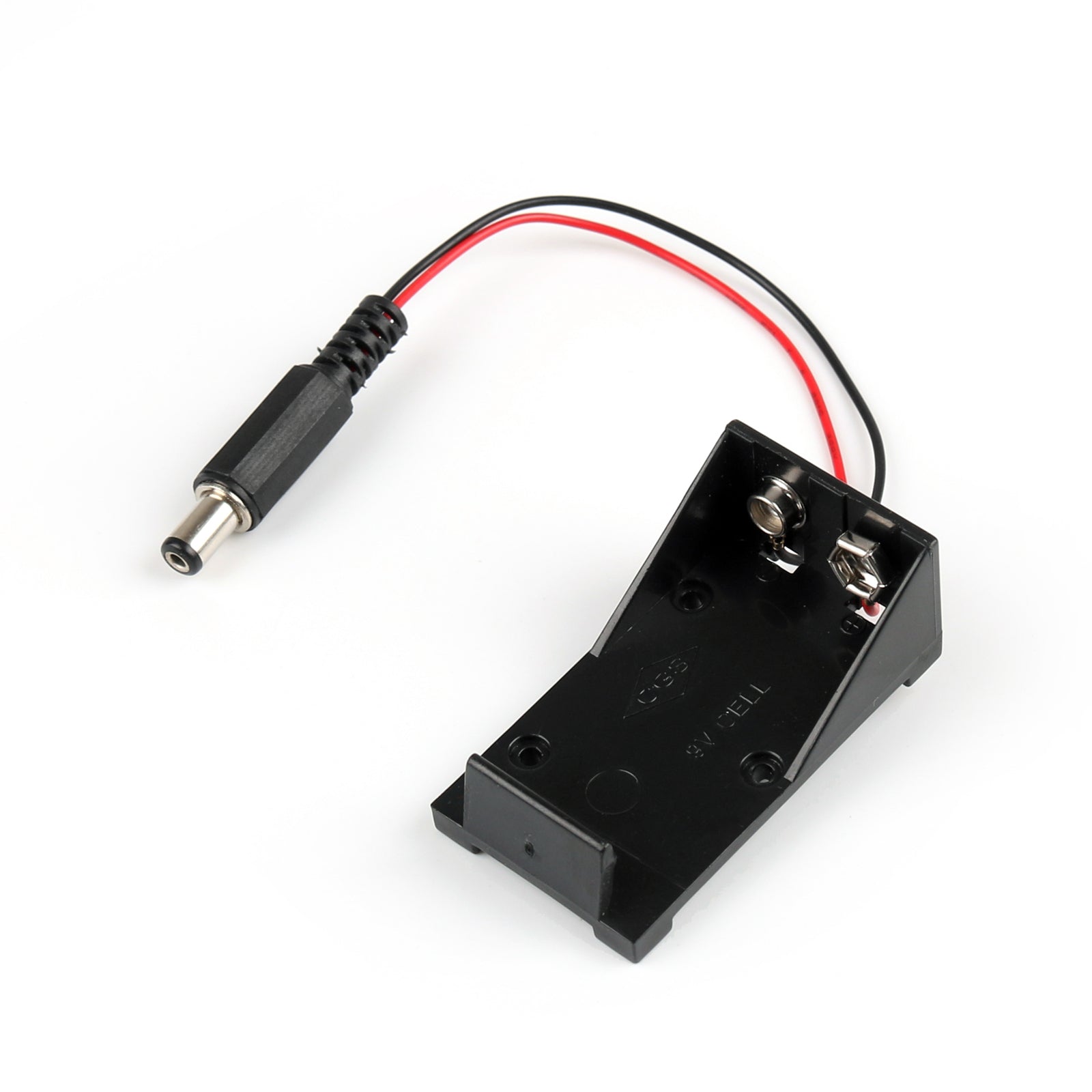 10Pcs 9V Battery Holder Box Case with 5.5x2.1mm DC Plug Connector for Arduino - Power Supply for DIY Electronics, Robotics Projects & Portable Devices